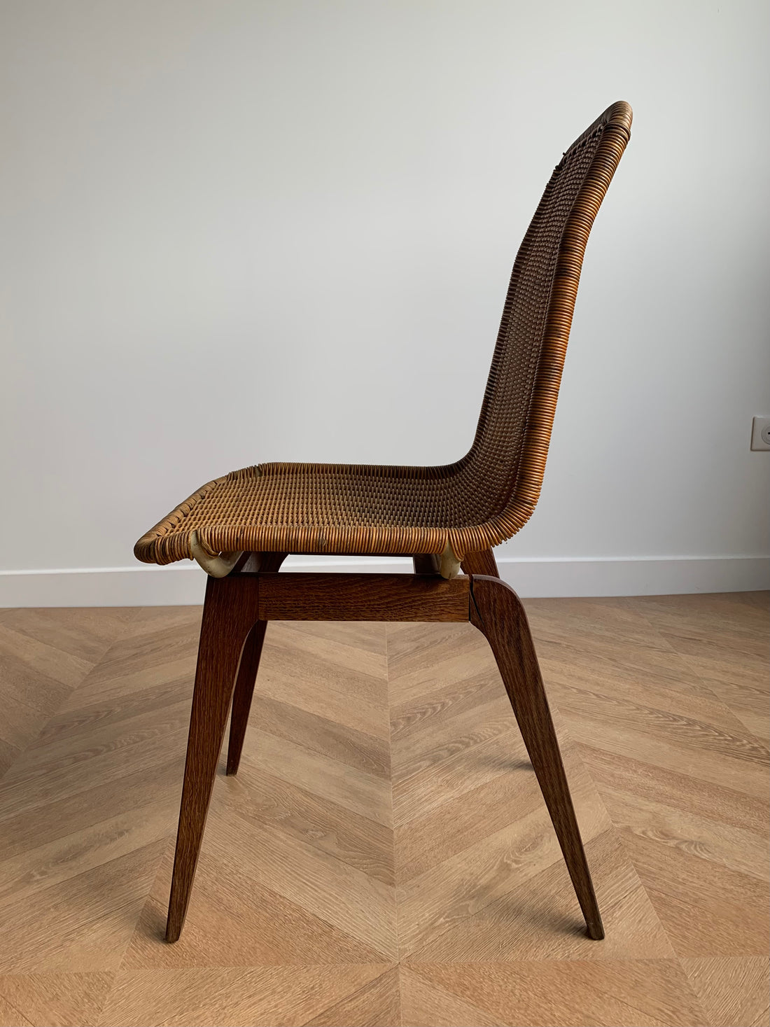 Chaise pieds compas 1950 (livraison incluse)