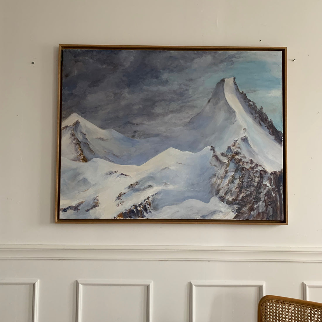 Grand tableau encadré paysage alpin
