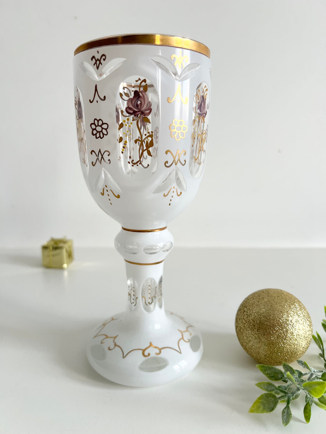 Coupe en verre de Bohême fin XIXème