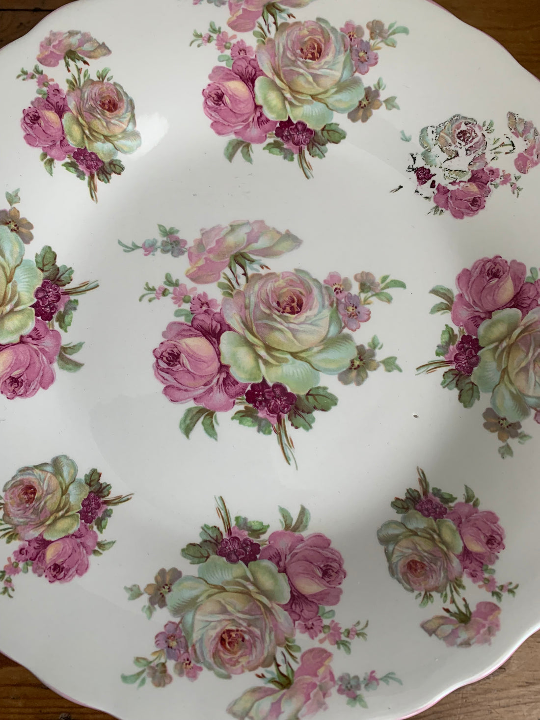 Compotier anglais aux roses