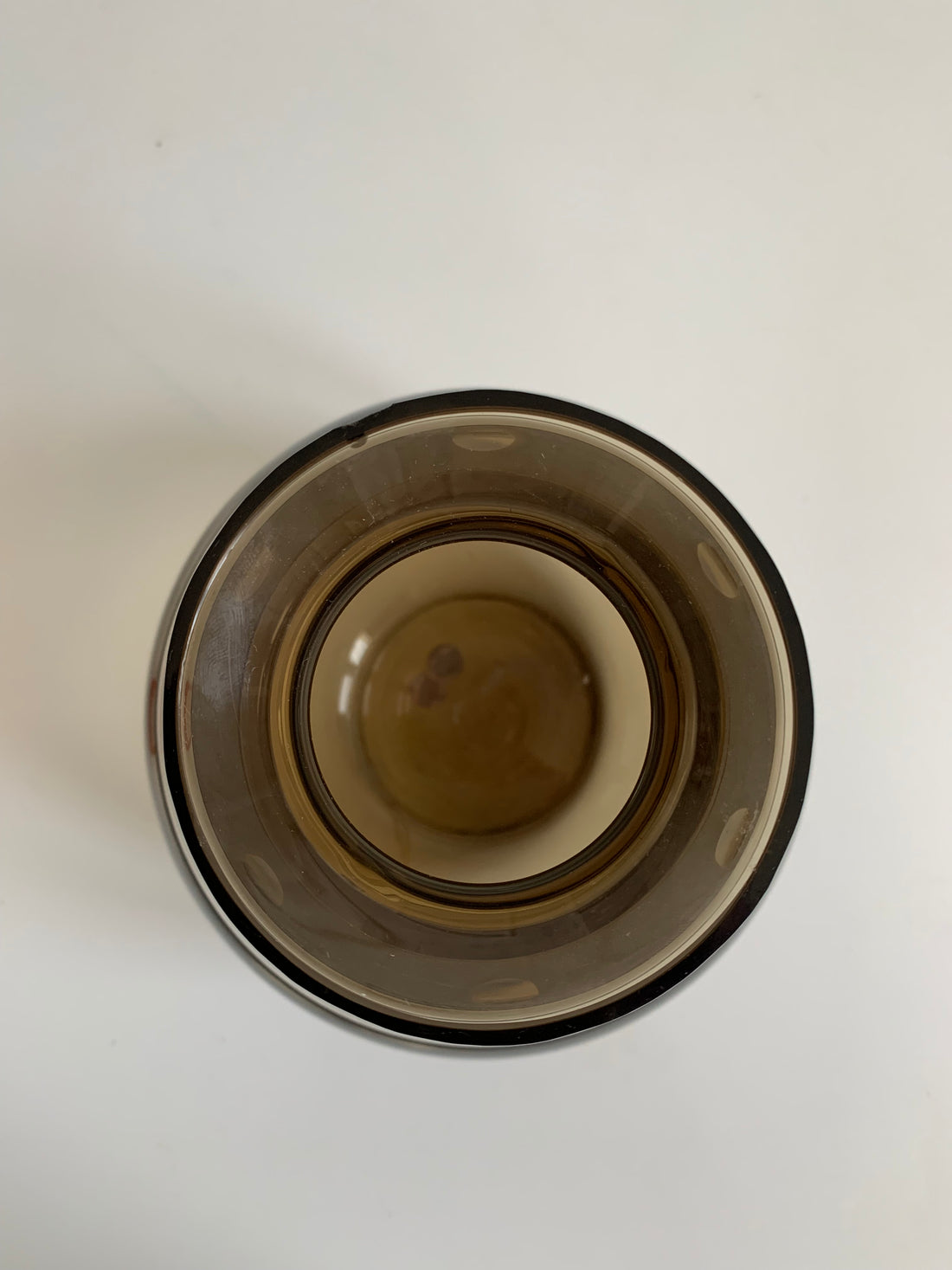 Vase Art Déco en verre fumé
