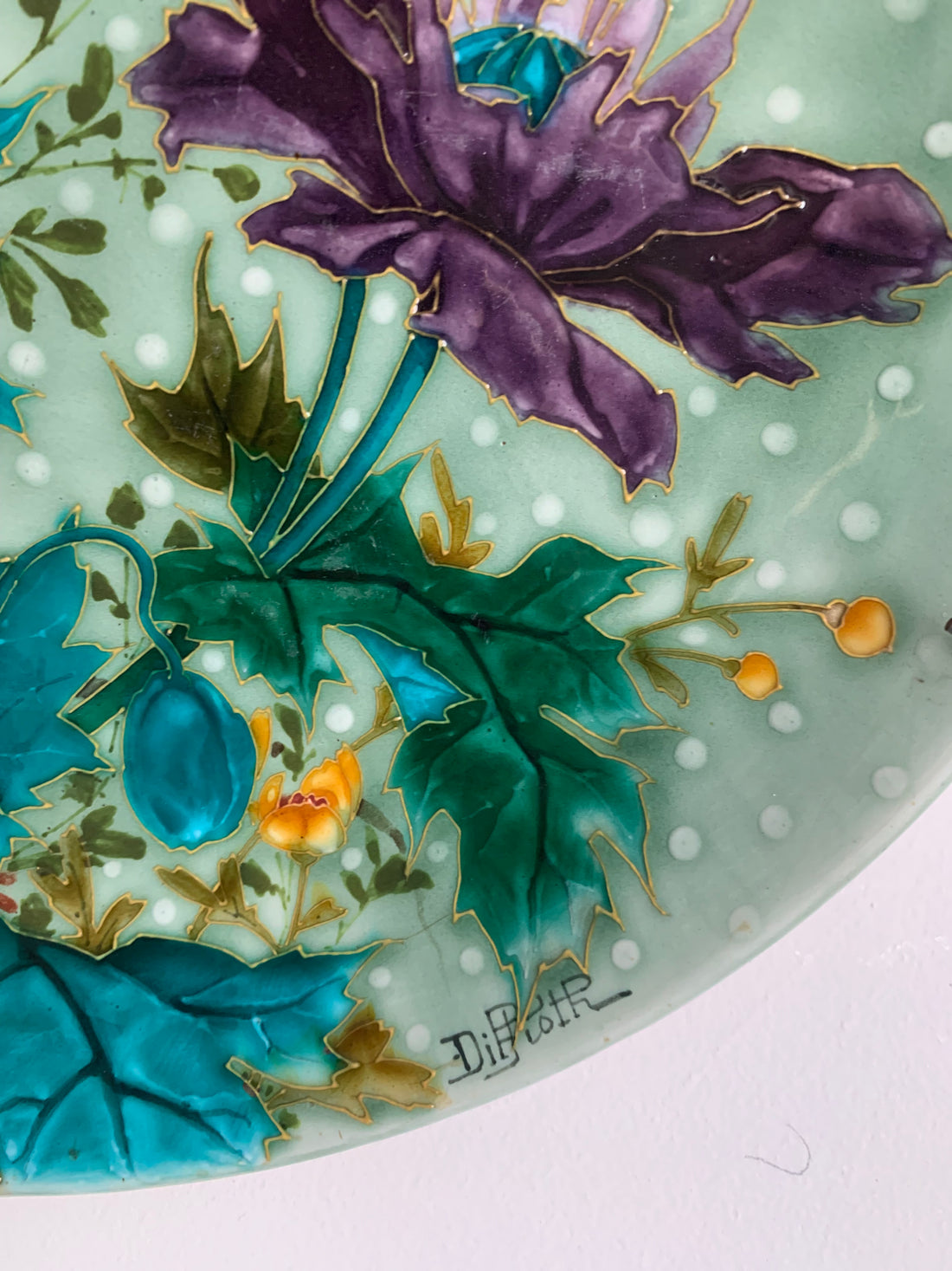 Paire d'assiettes Art Nouveau Felix Optat Milet Emile Diffloth XIXème