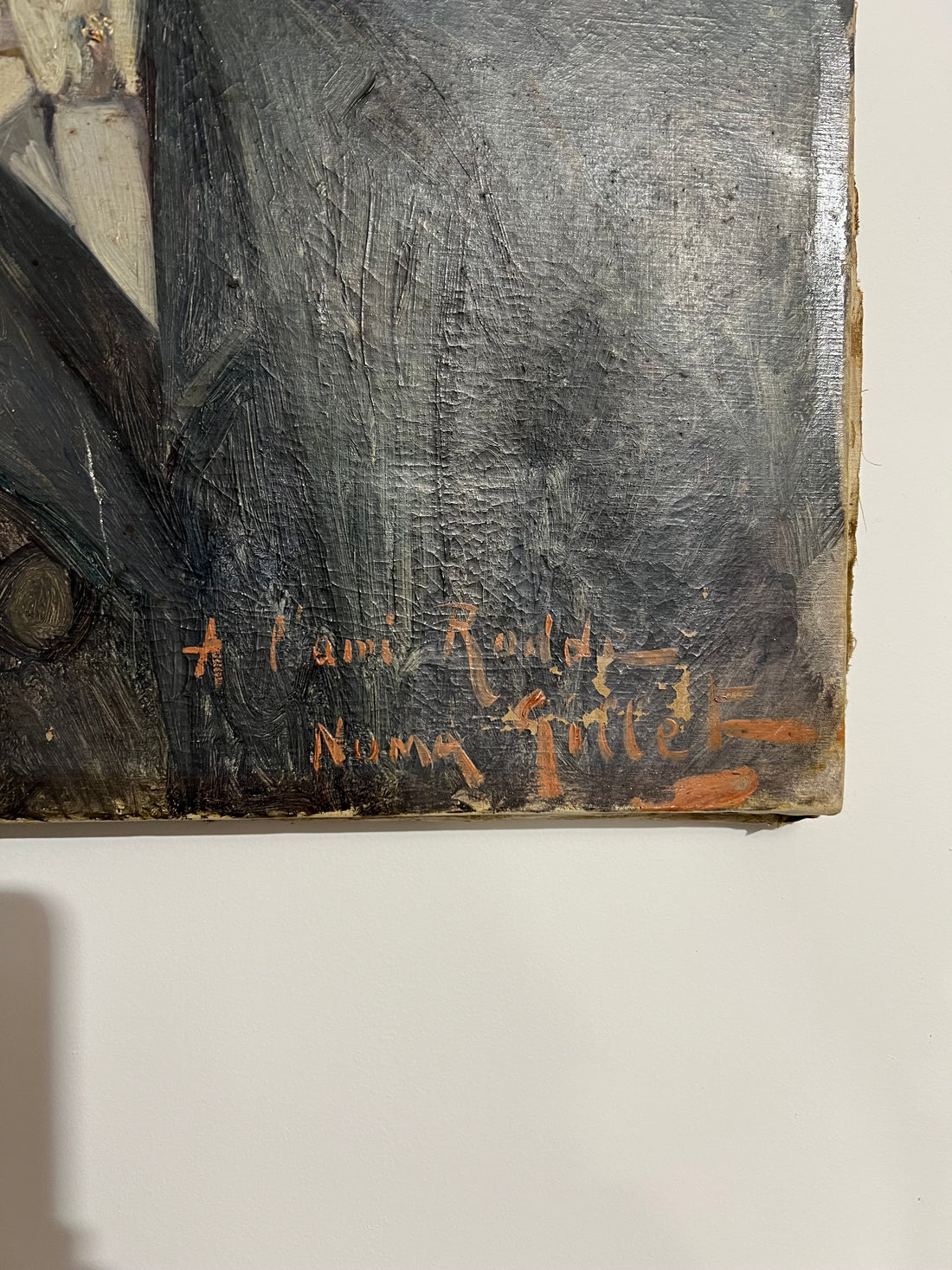 Numa Gillet - XIXème - Portrait d'un jeune homme à la moustache