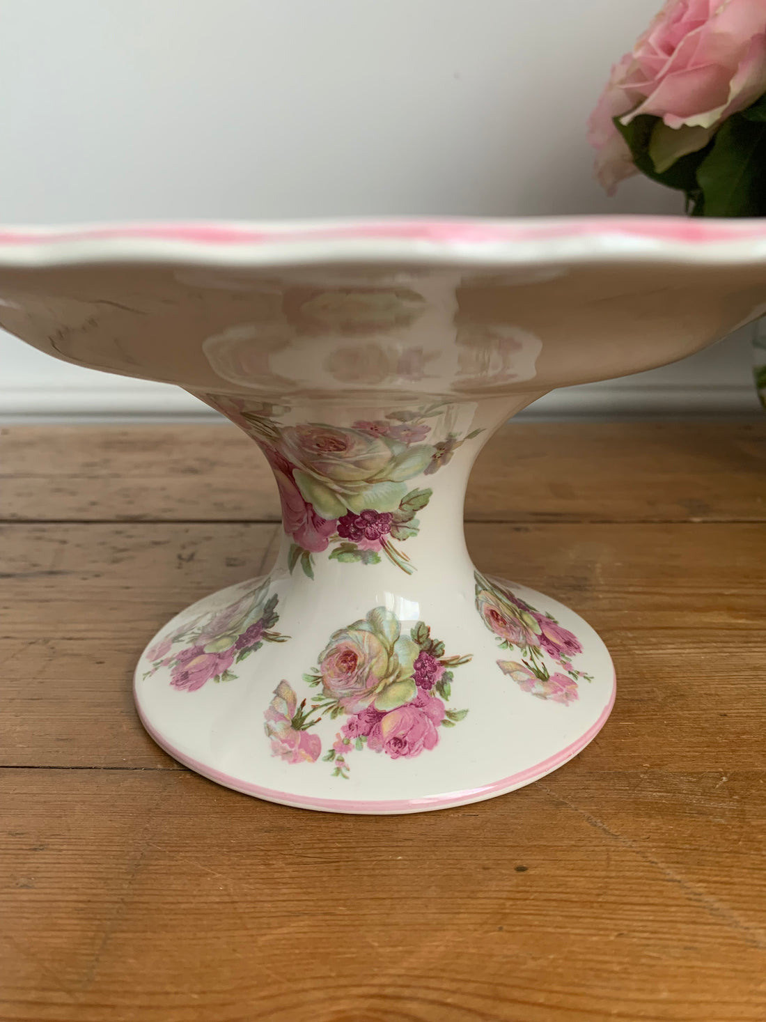 Compotier anglais aux roses