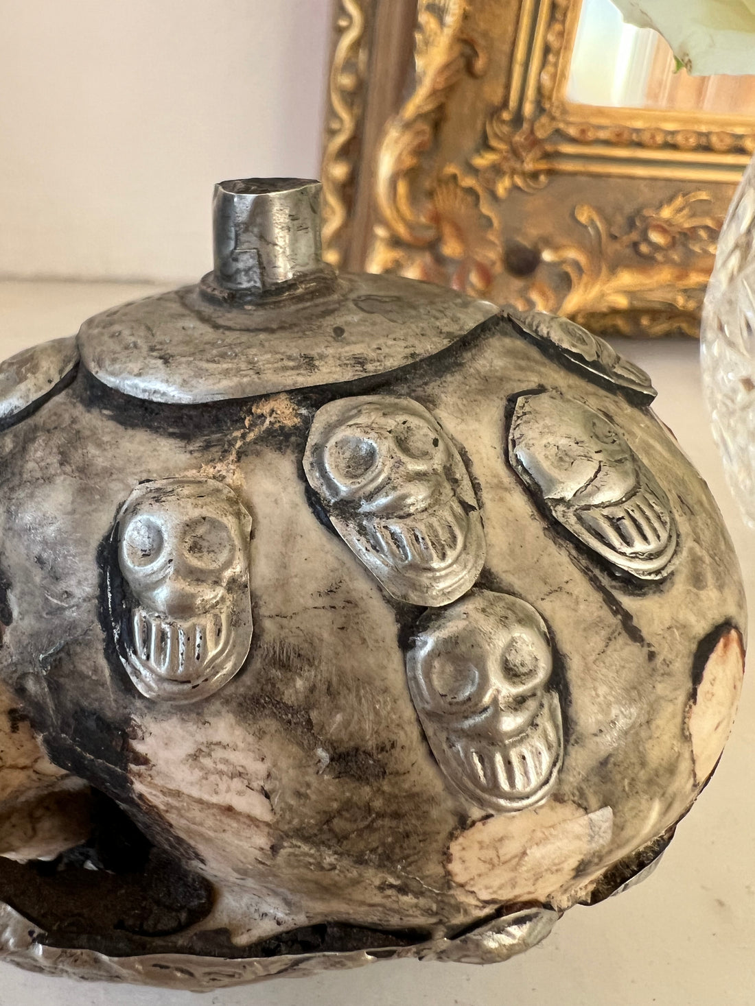 Crâne rituel tibétain XIXème - Kapala