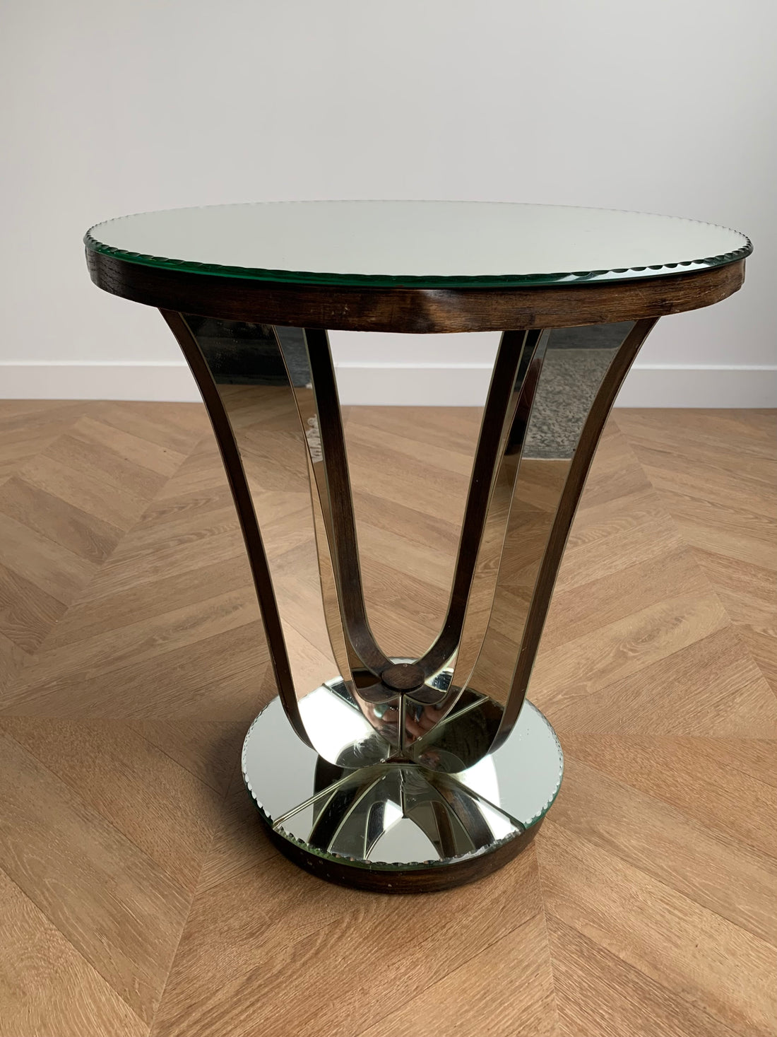 Guéridon miroir Art Déco (livraison sécurisée incluse en France et Belgique)