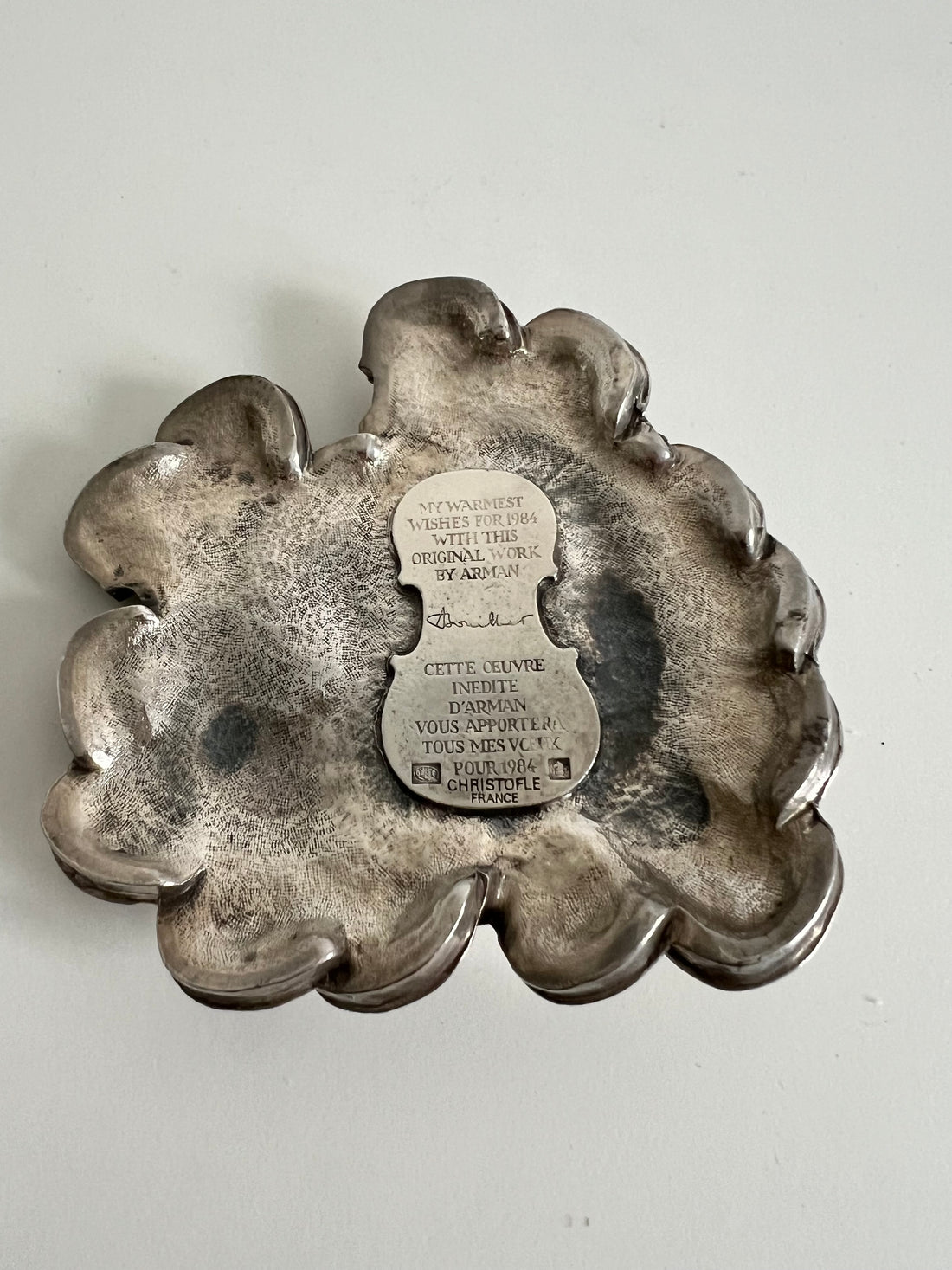 Presse-papier Arman pour Christofle "Accumulation de violons" 1984