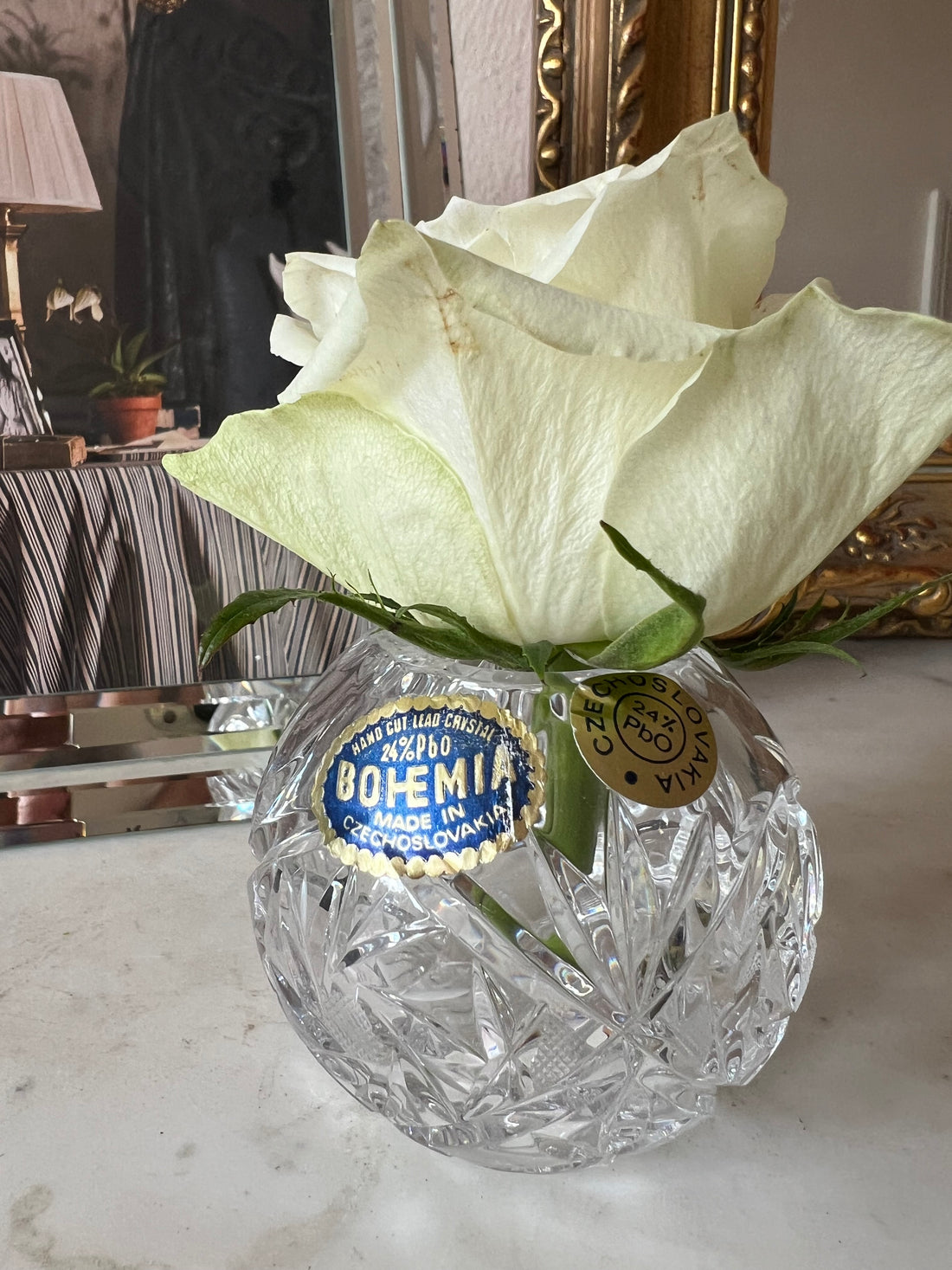 Vases boules en cristal