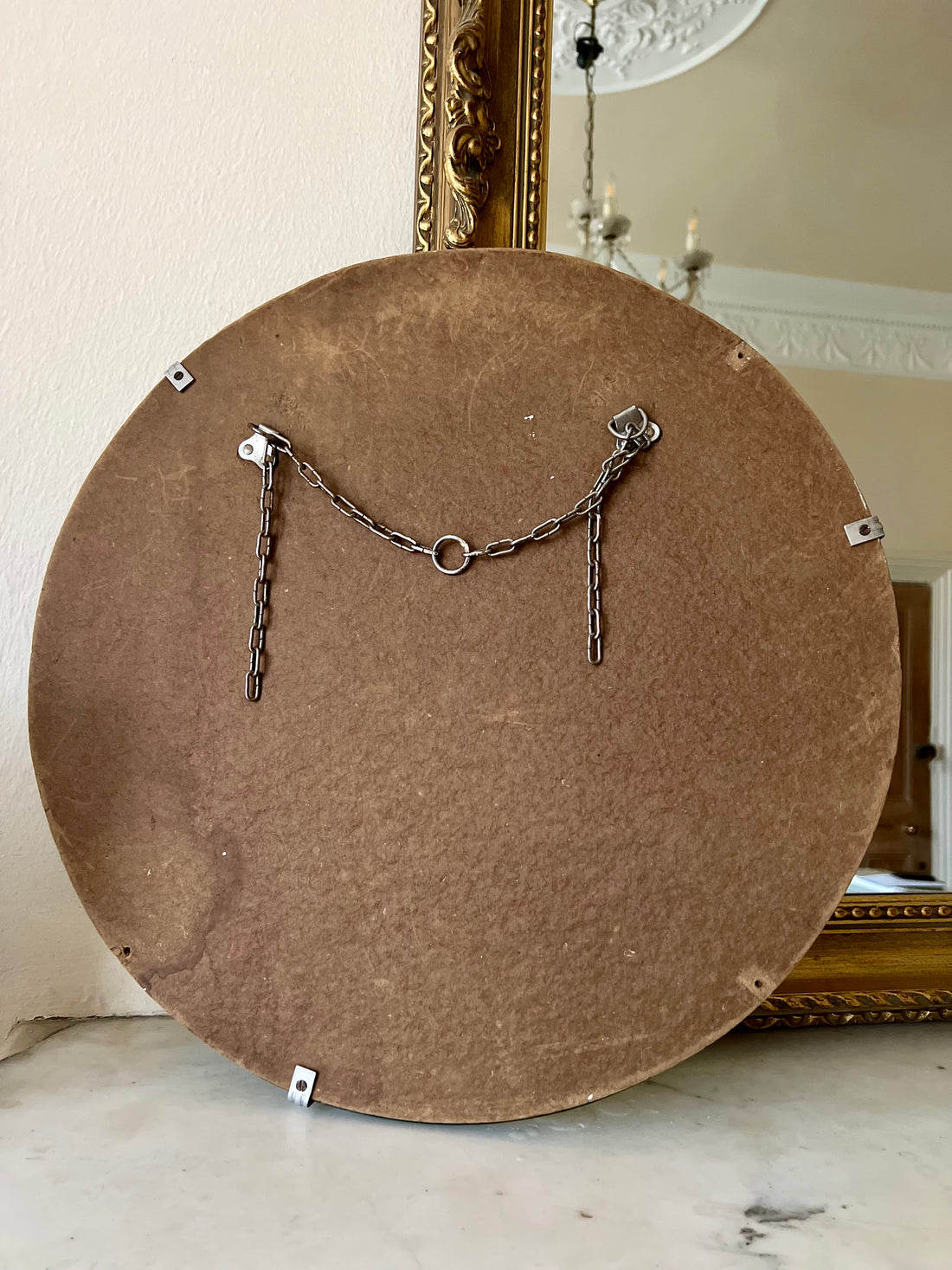 Miroir rond biseauté Art Déco - Angleterre - 1930