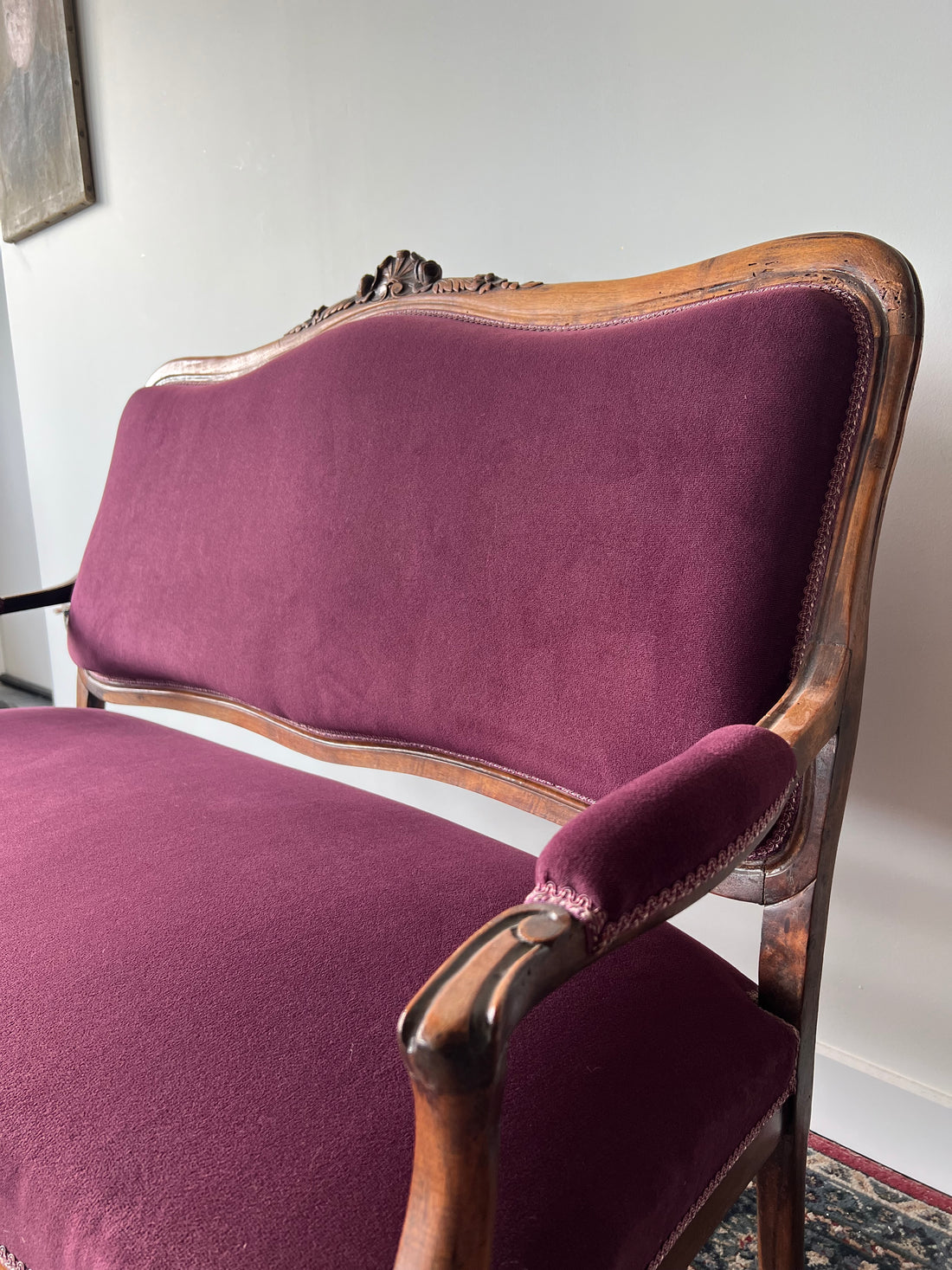 Banquette cabriolet style Louis XV