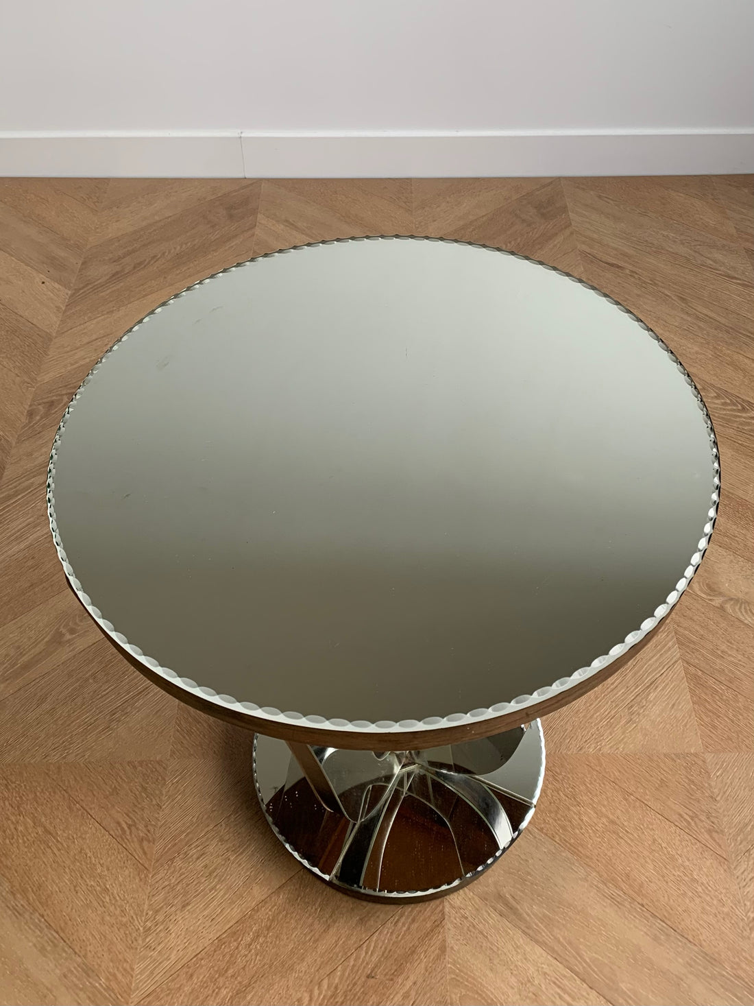 Guéridon miroir Art Déco (livraison sécurisée incluse en France et Belgique)