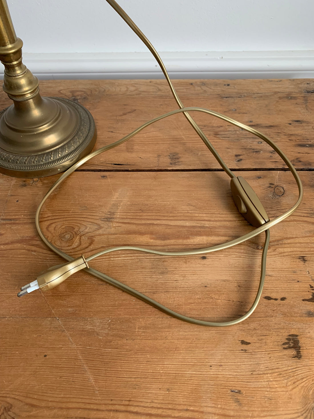 Lampe vintage en laiton avec choix d'abat jour