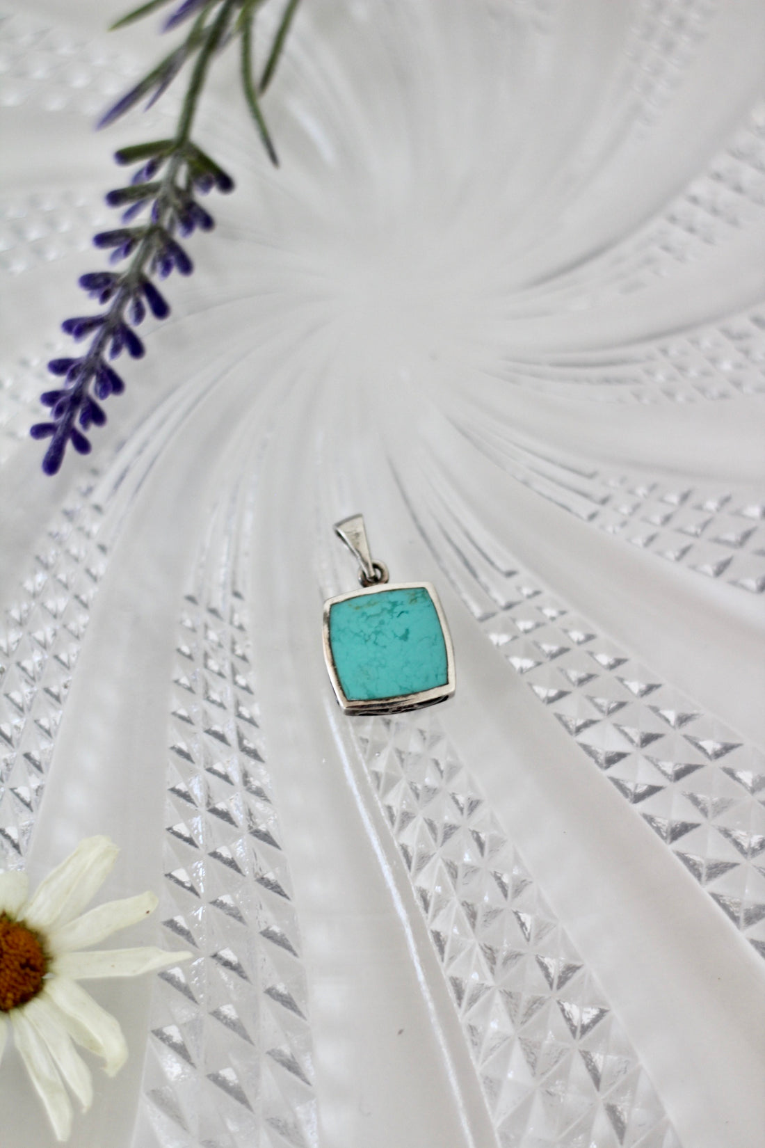 Pendentif turquoise argent 925
