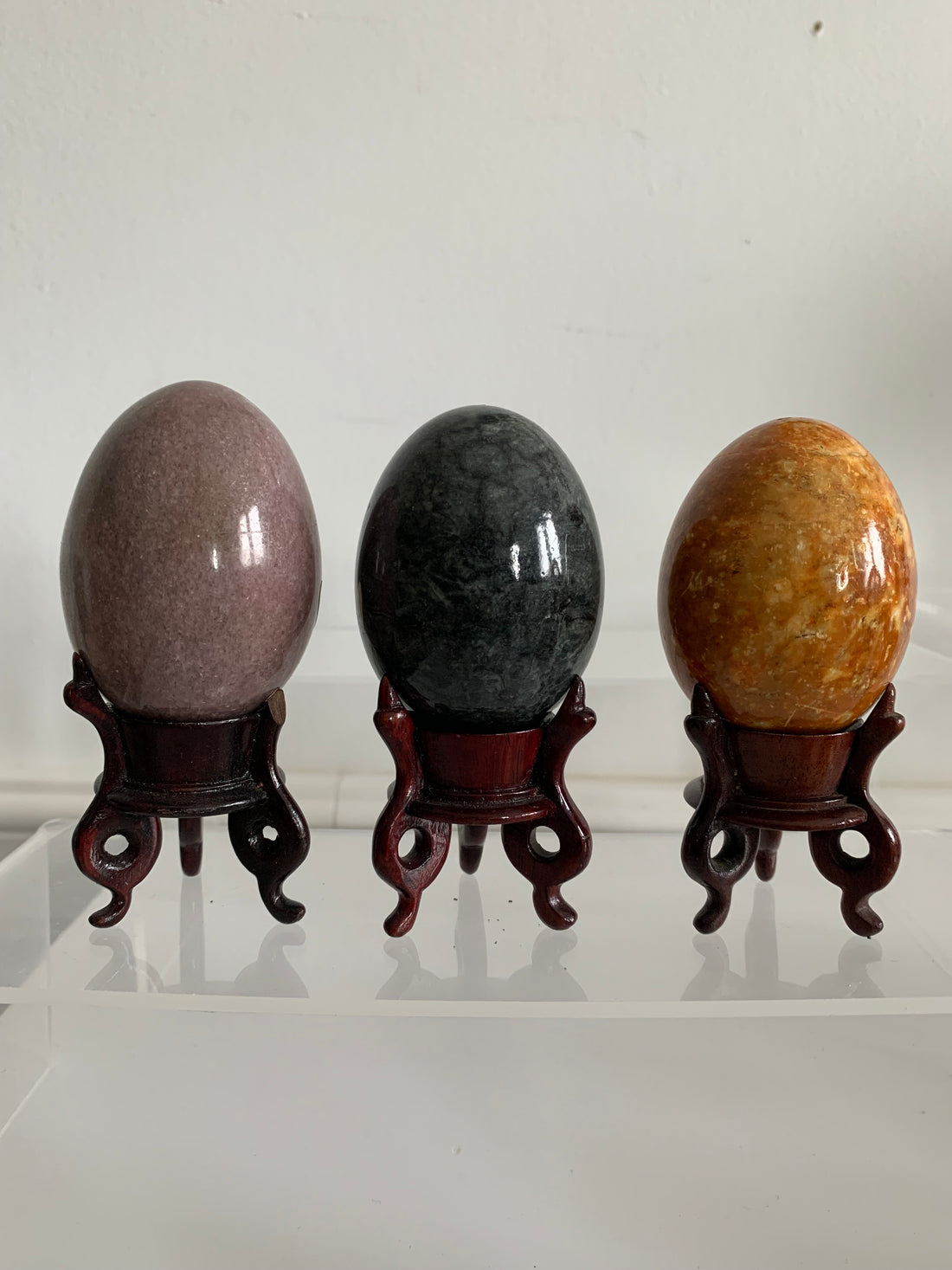 3 œufs assortis en marbre