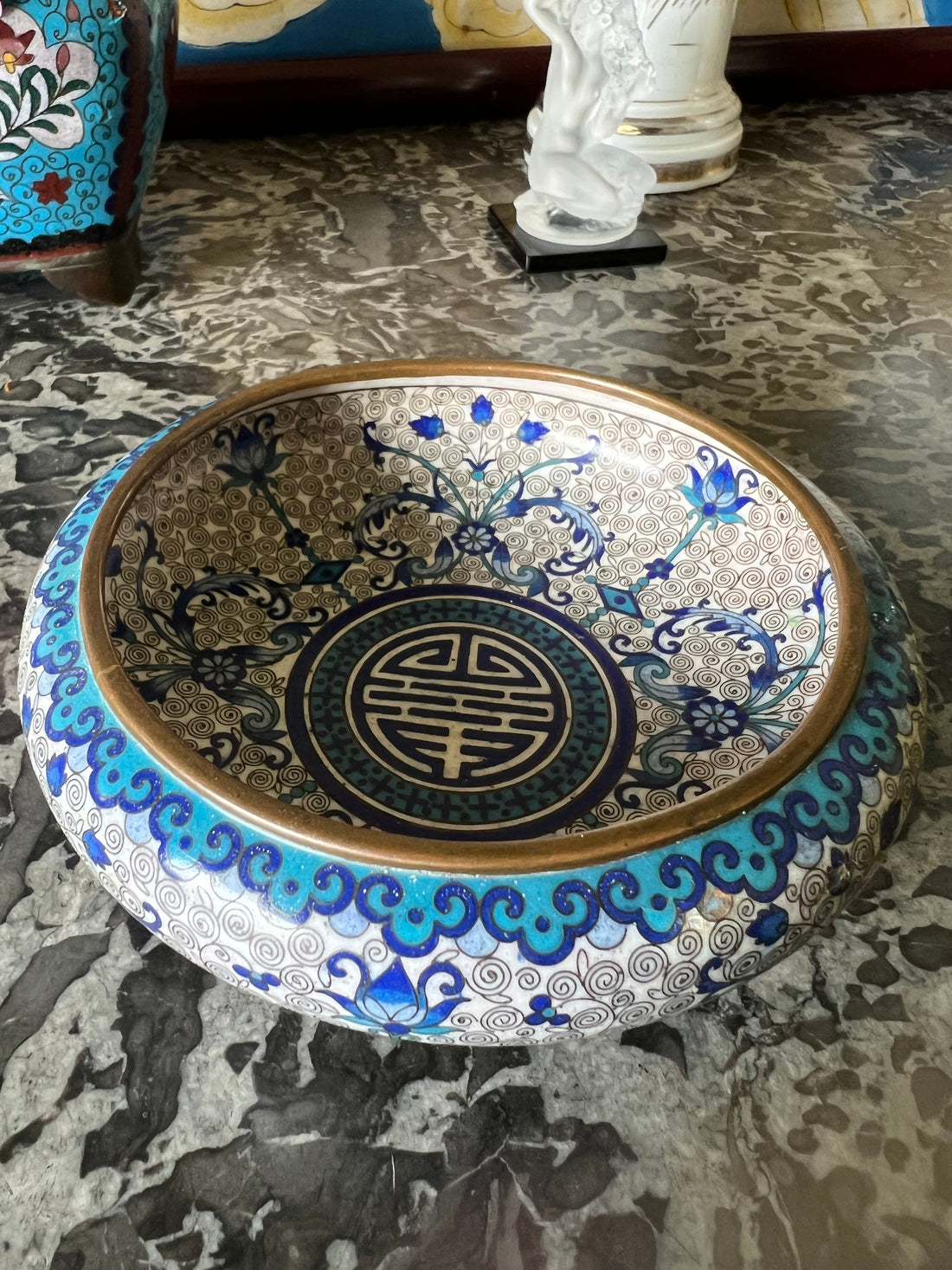 Coupe chinoise XIXème cloisonnée