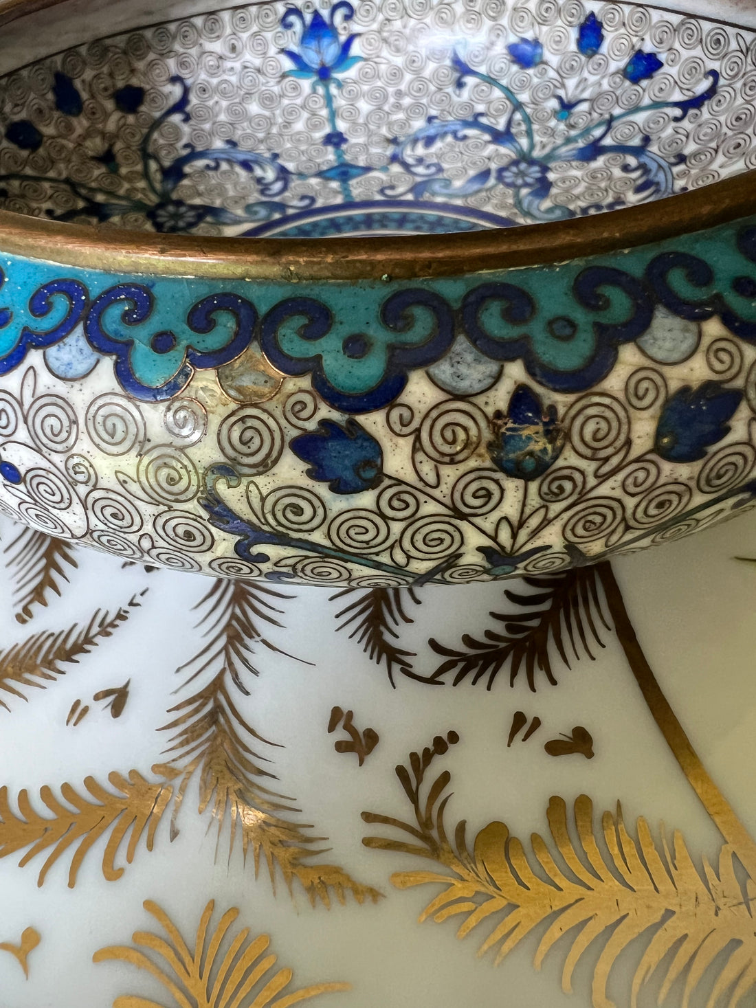 Coupe chinoise XIXème cloisonnée