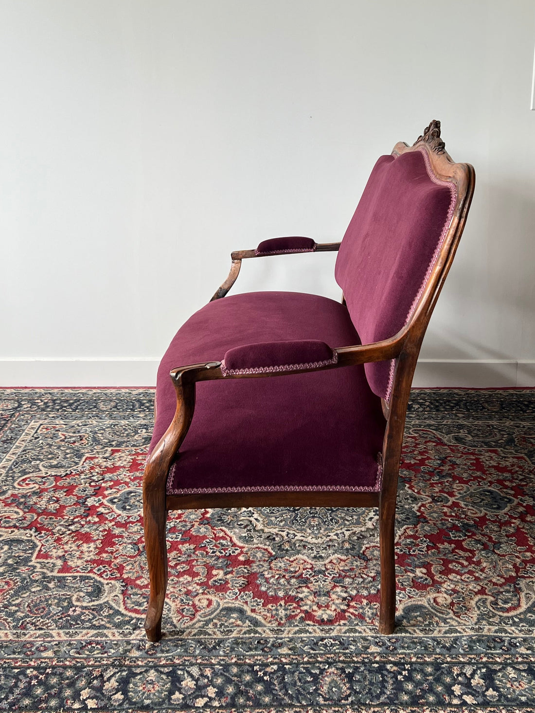 Banquette cabriolet style Louis XV