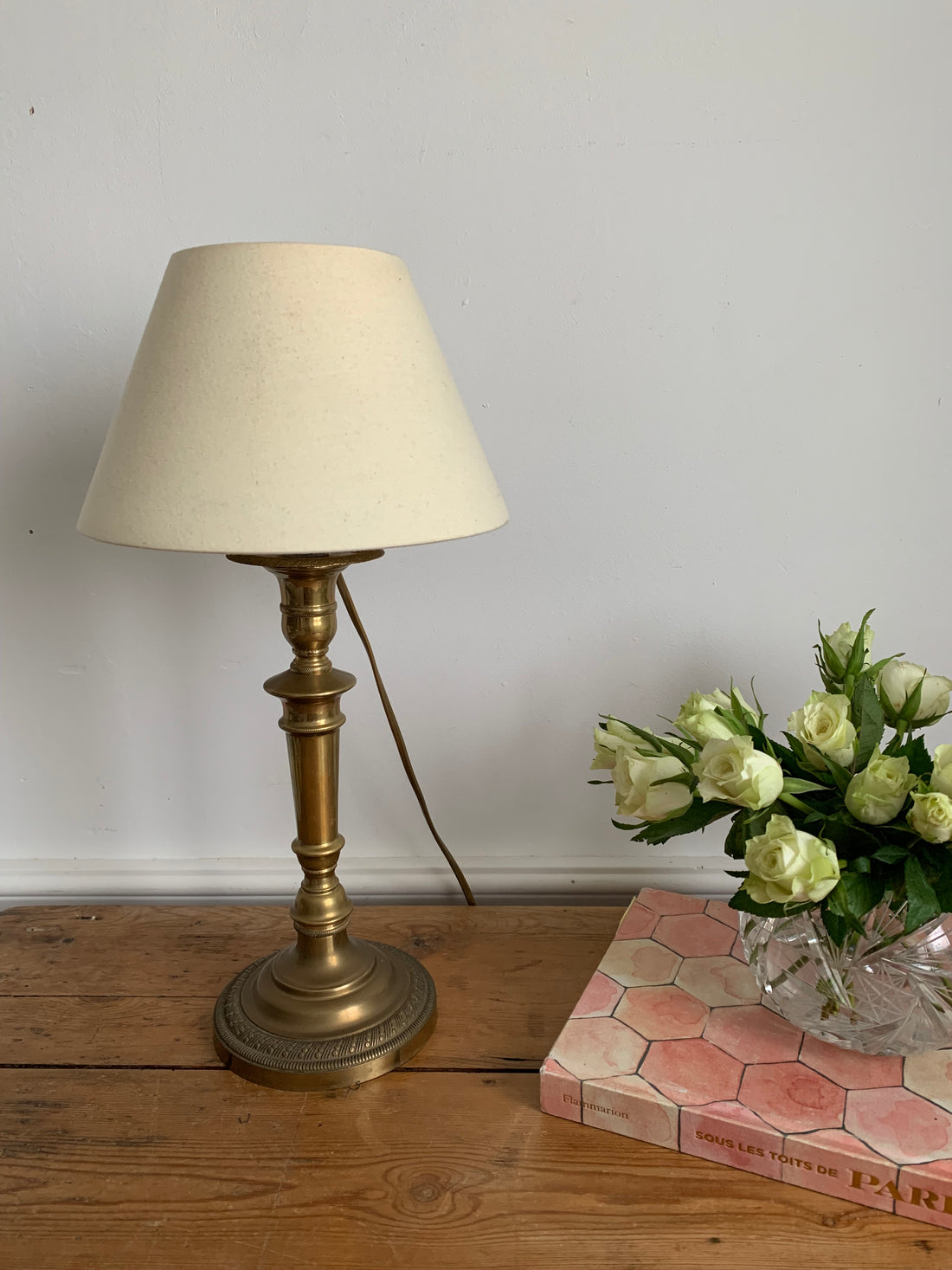 Lampe vintage en laiton avec choix d'abat jour