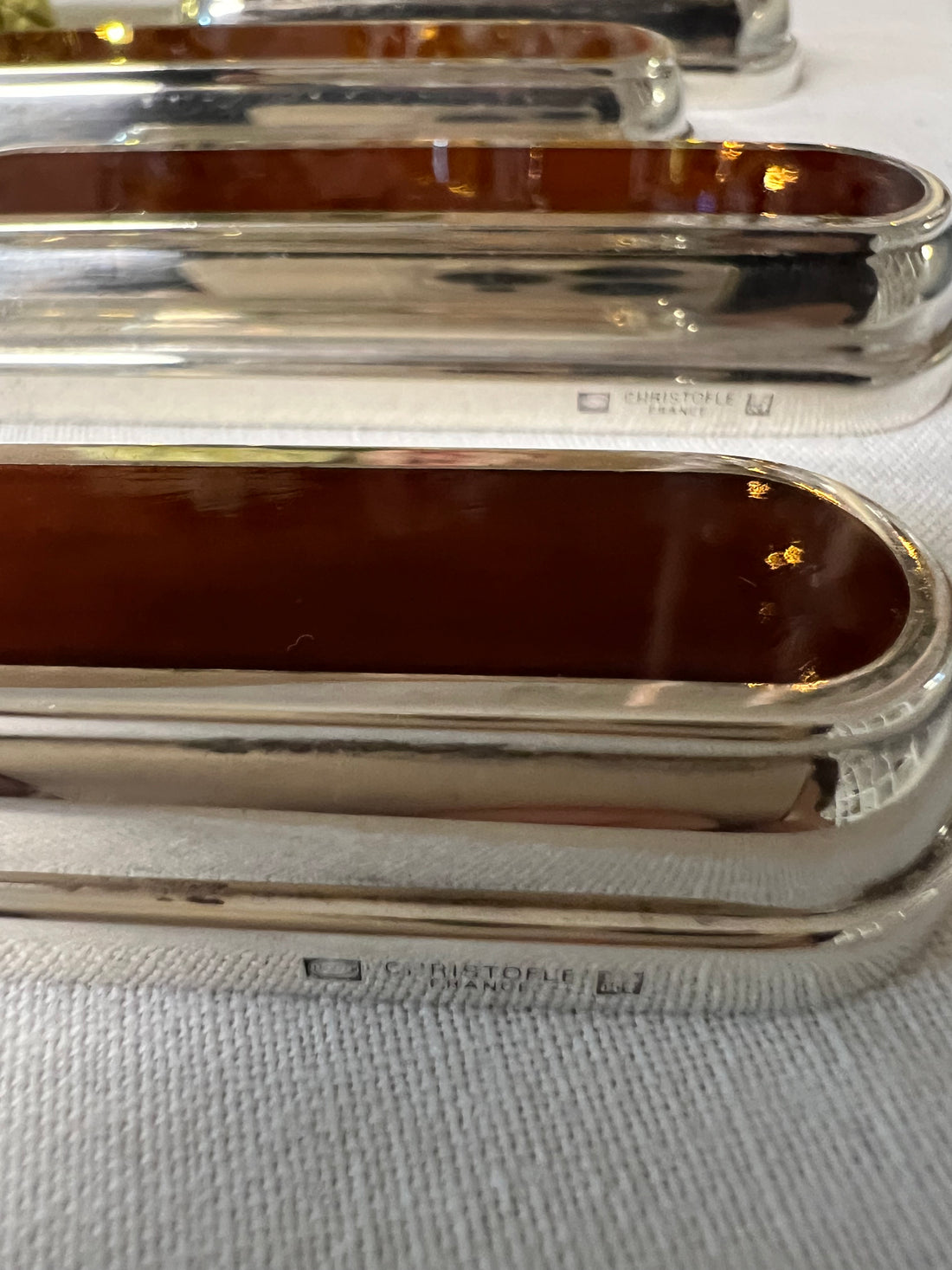 4 porte-couteaux Christofle en laque de chine