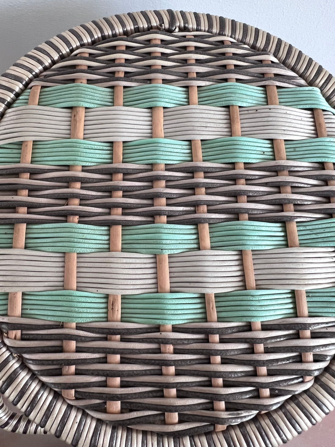 Panier à ouvrage vintage 1950