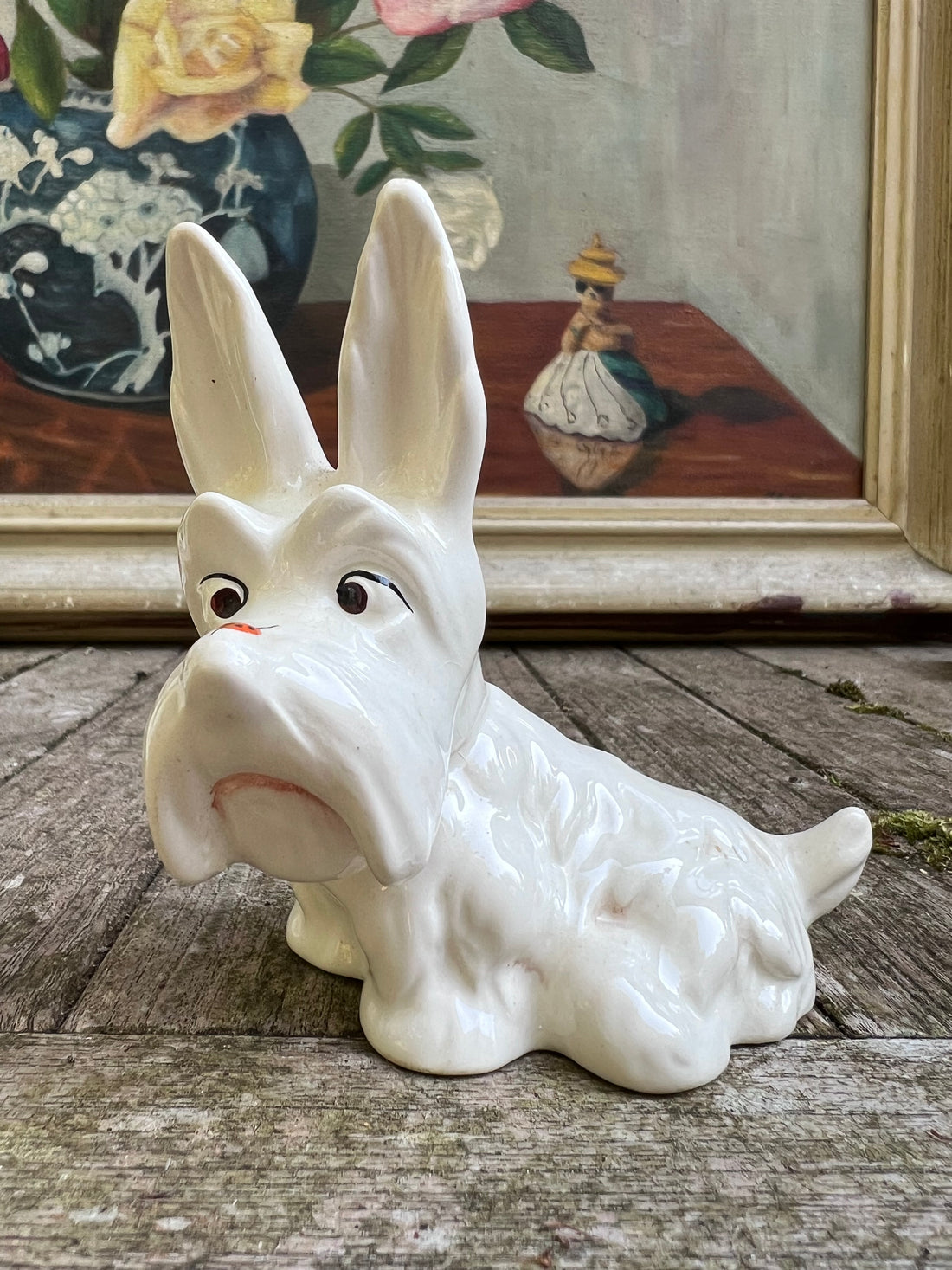 La paire de Scotties aux coccinelles - Beswick, Angleterre, années 50