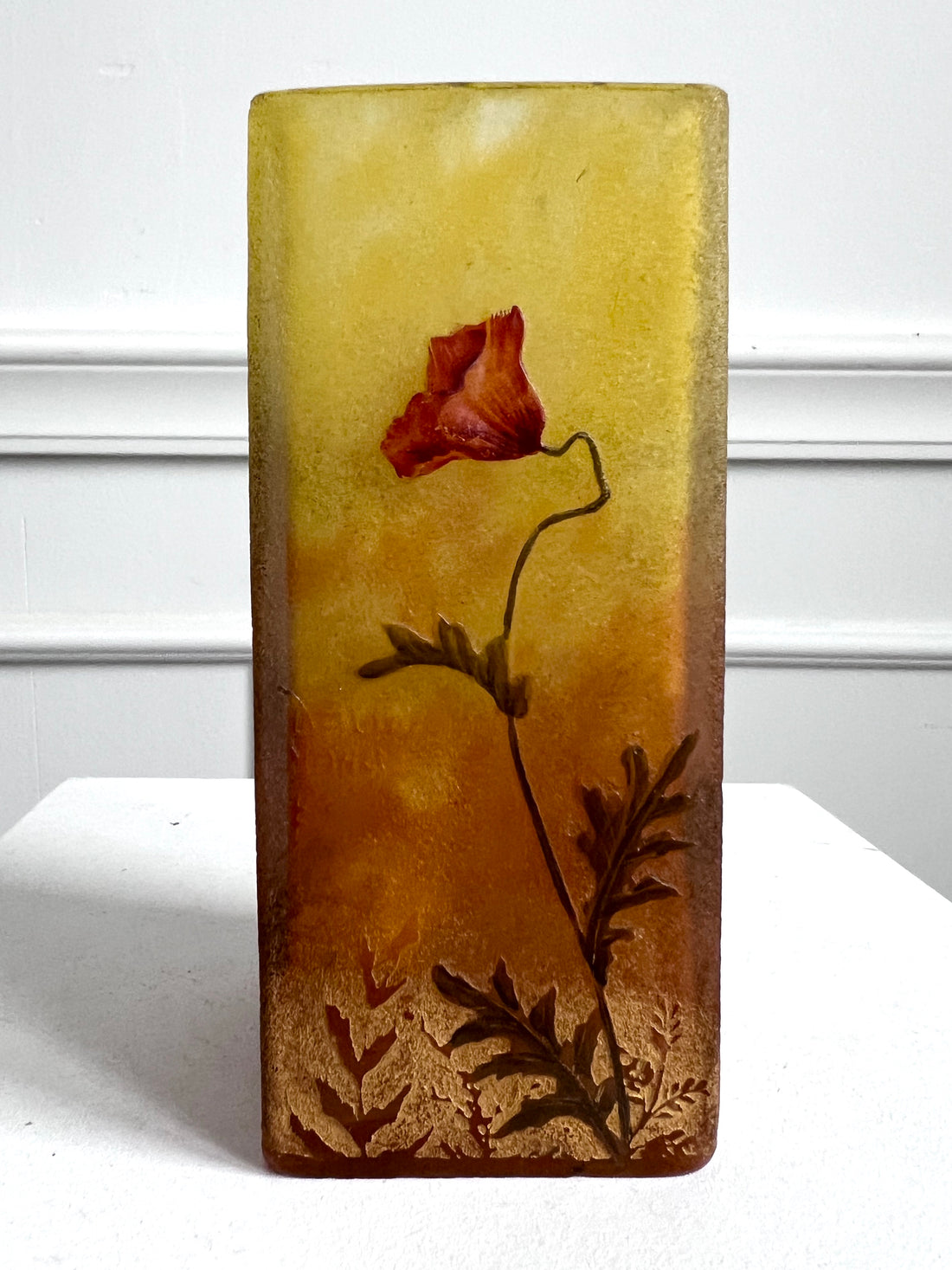Vase Daum Nancy aux coquelicots