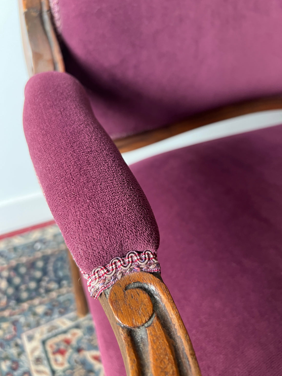 Banquette cabriolet style Louis XV