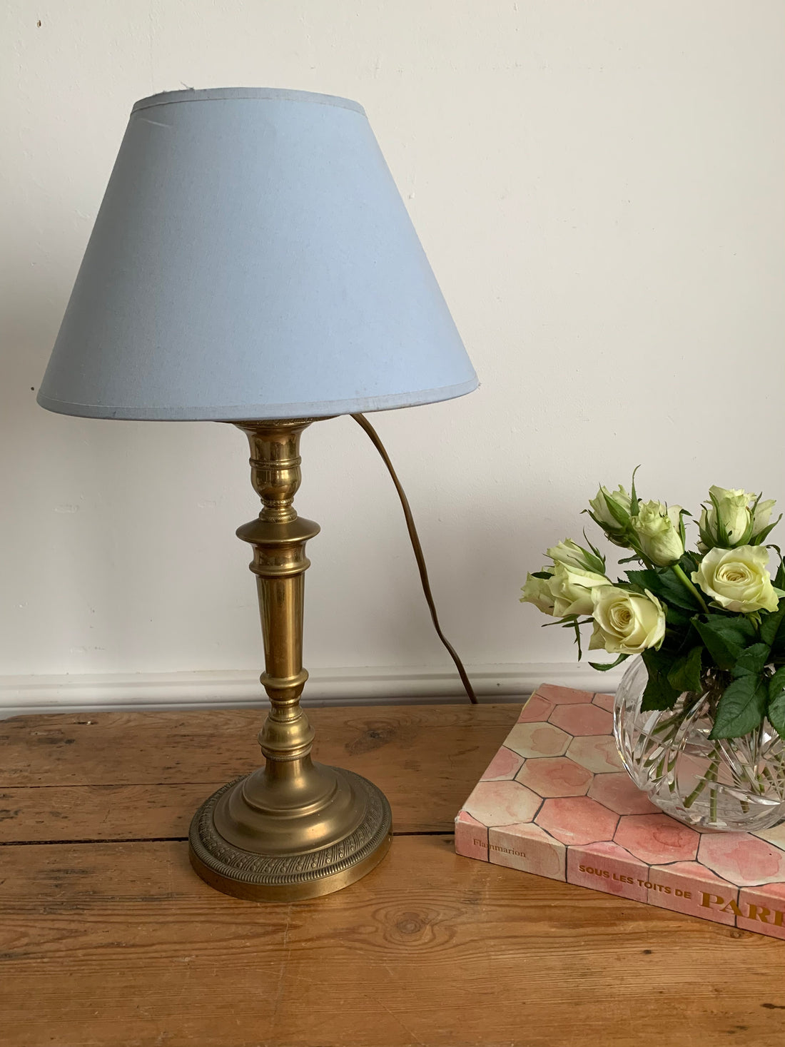 Lampe vintage en laiton avec choix d'abat jour
