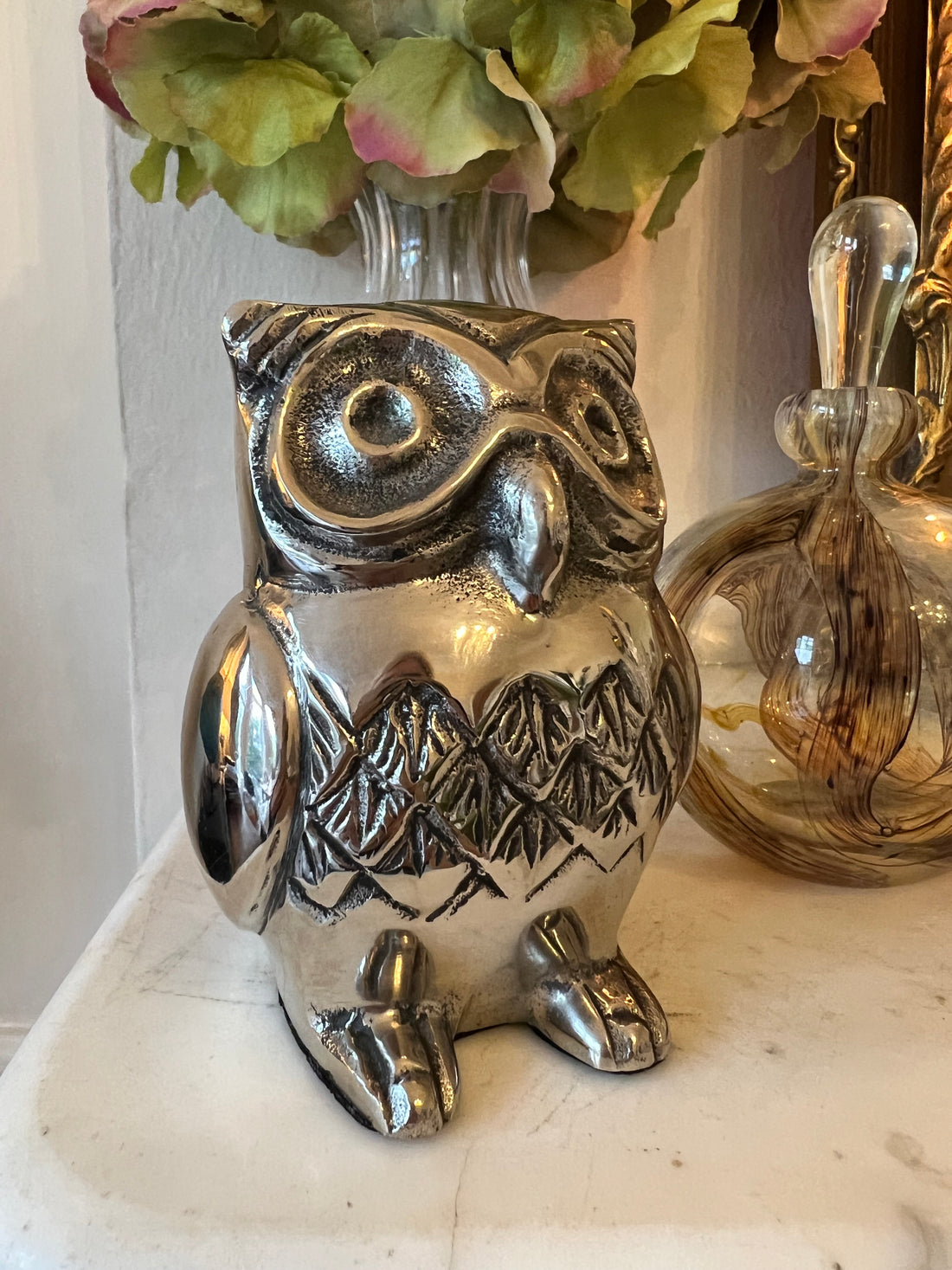 Chouette en métal