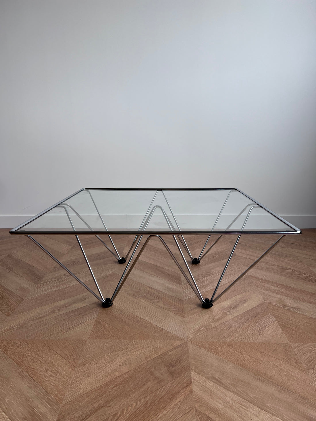 Table basse verre et métal (livraison incluse France et Belgique)