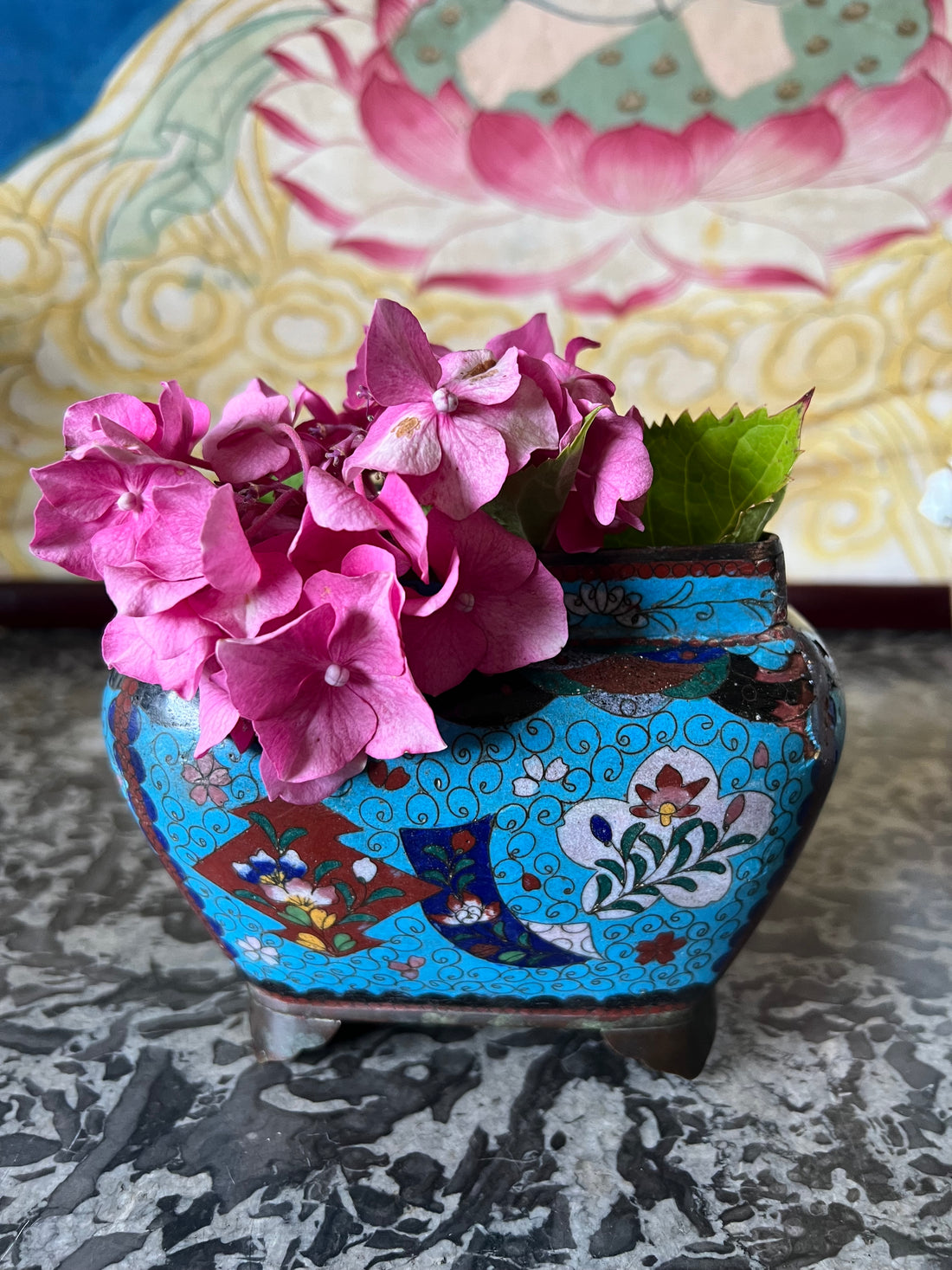 Brûle-parfum chinois XIXème cloisonné