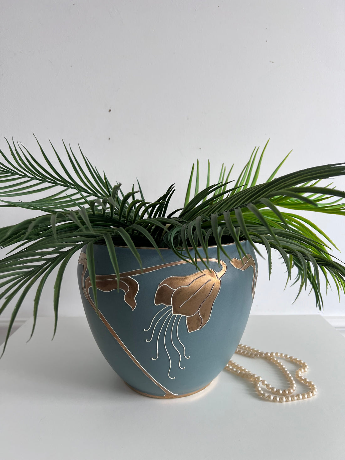 Cache-pot 1900 Sarreguemines - Art Nouveau
