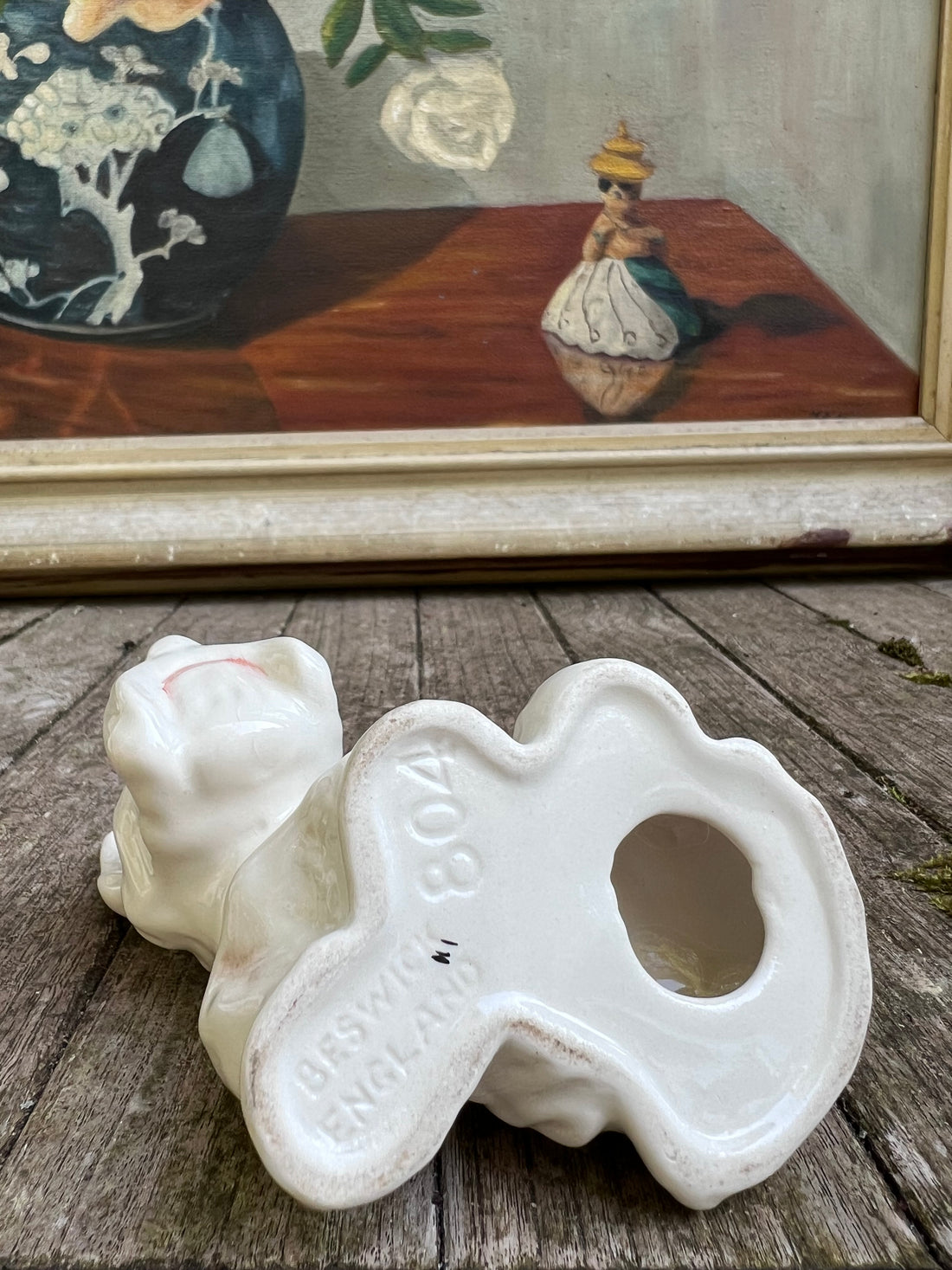 La paire de Scotties aux coccinelles - Beswick, Angleterre, années 50