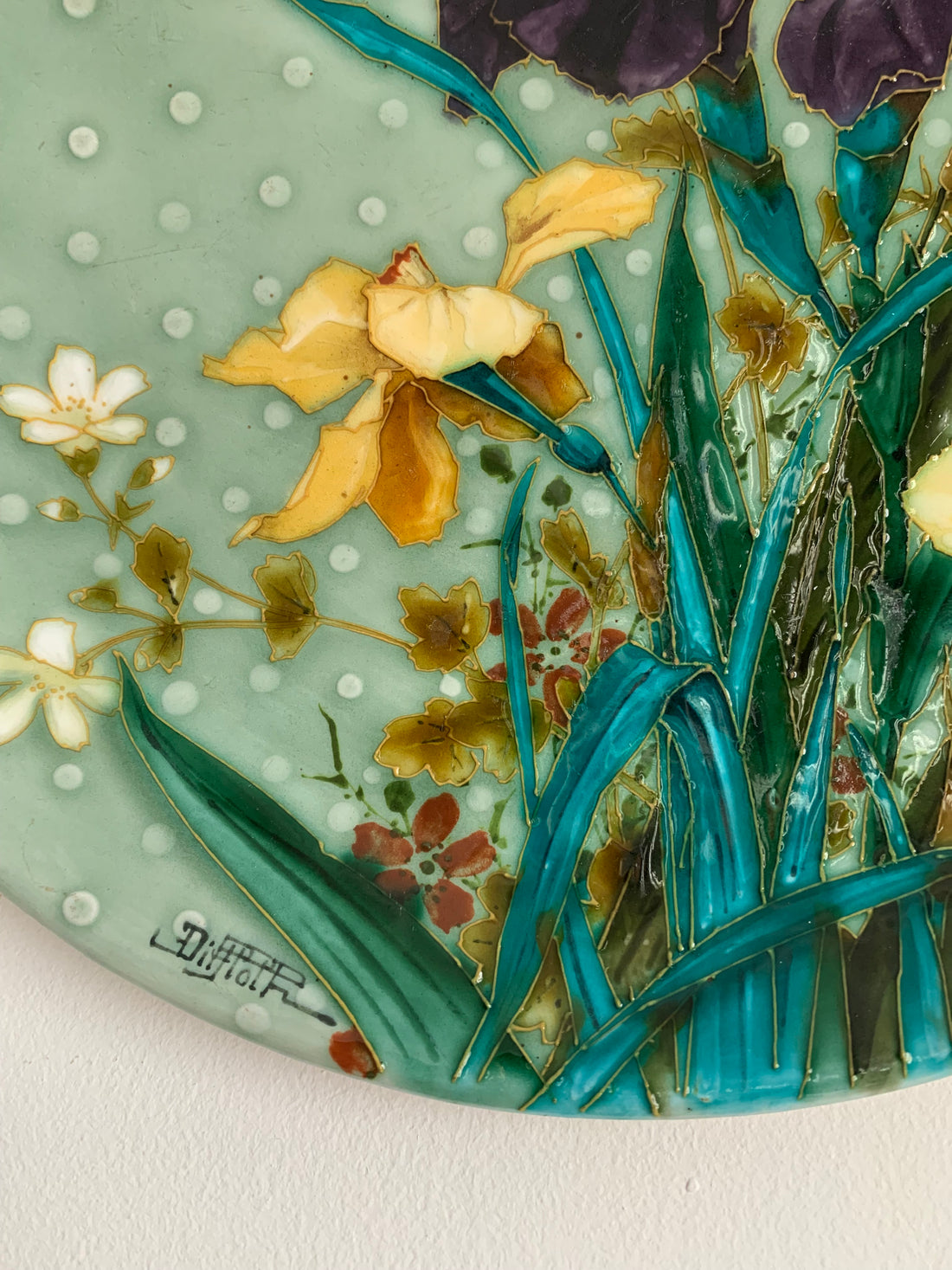 Paire d'assiettes Art Nouveau Felix Optat Milet Emile Diffloth XIXème