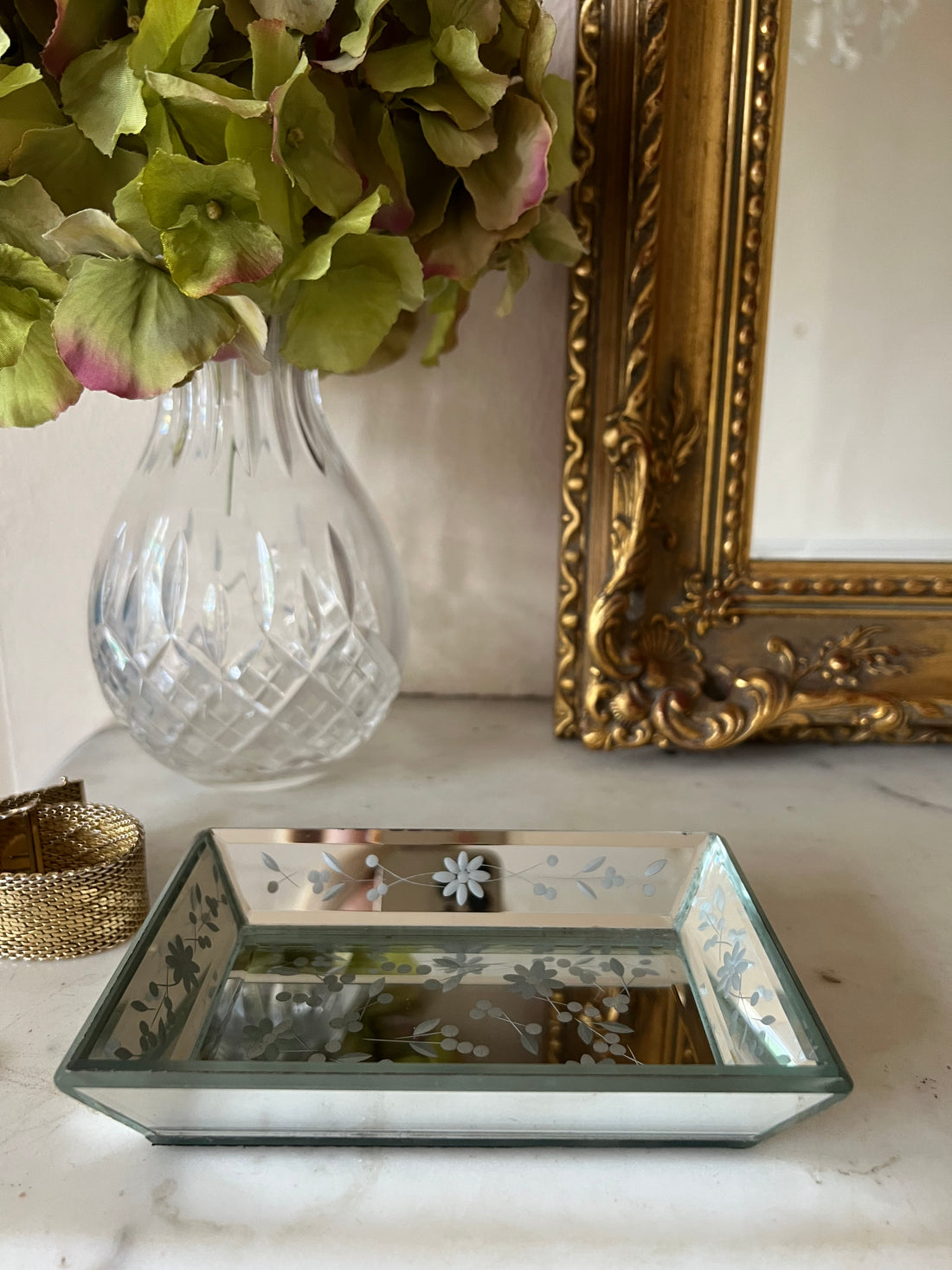 Vide-poches miroir Laura Ashley