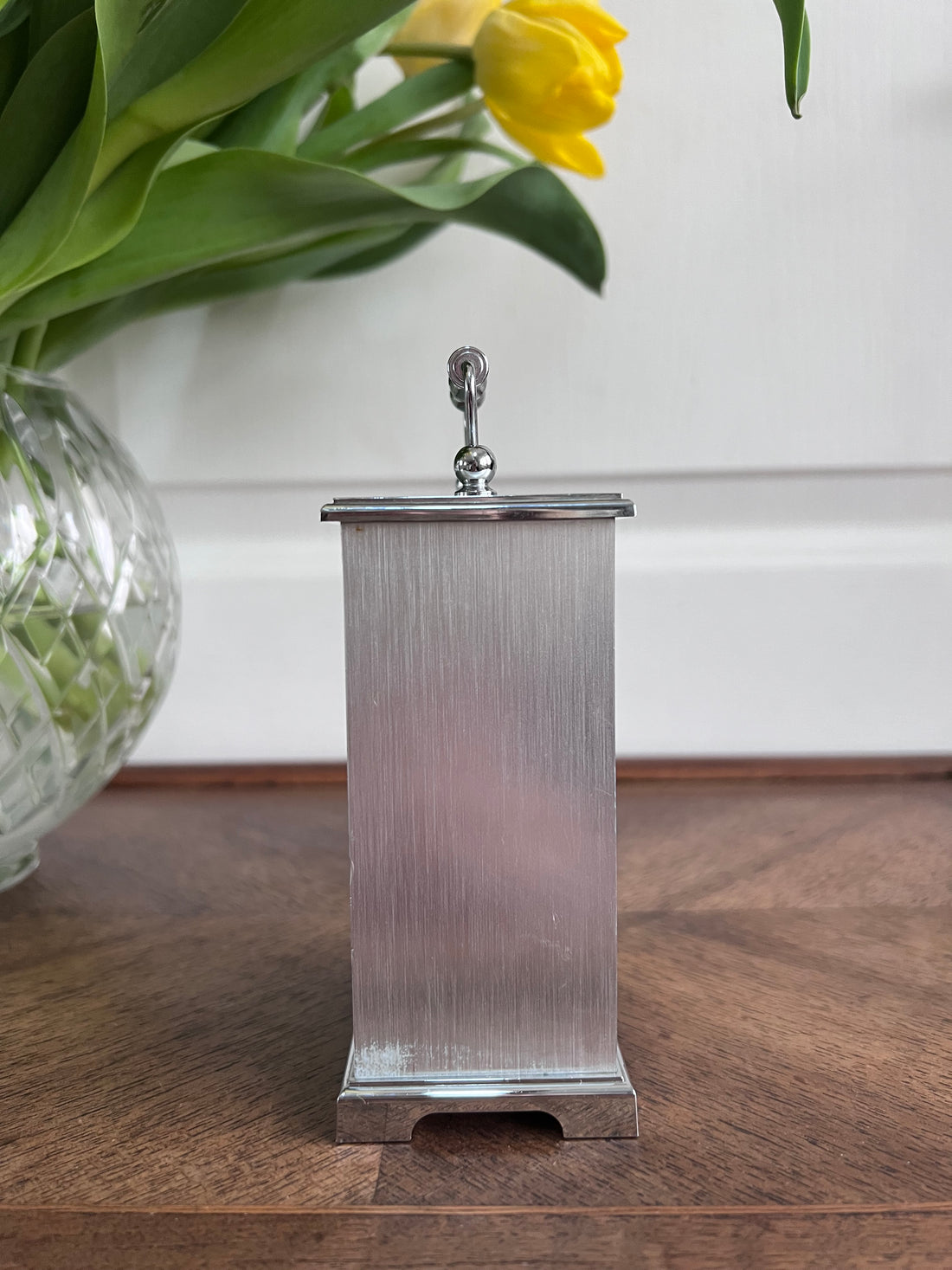 Horloge à poser Metamec 13 cm argent - Angleterre - fin XXème