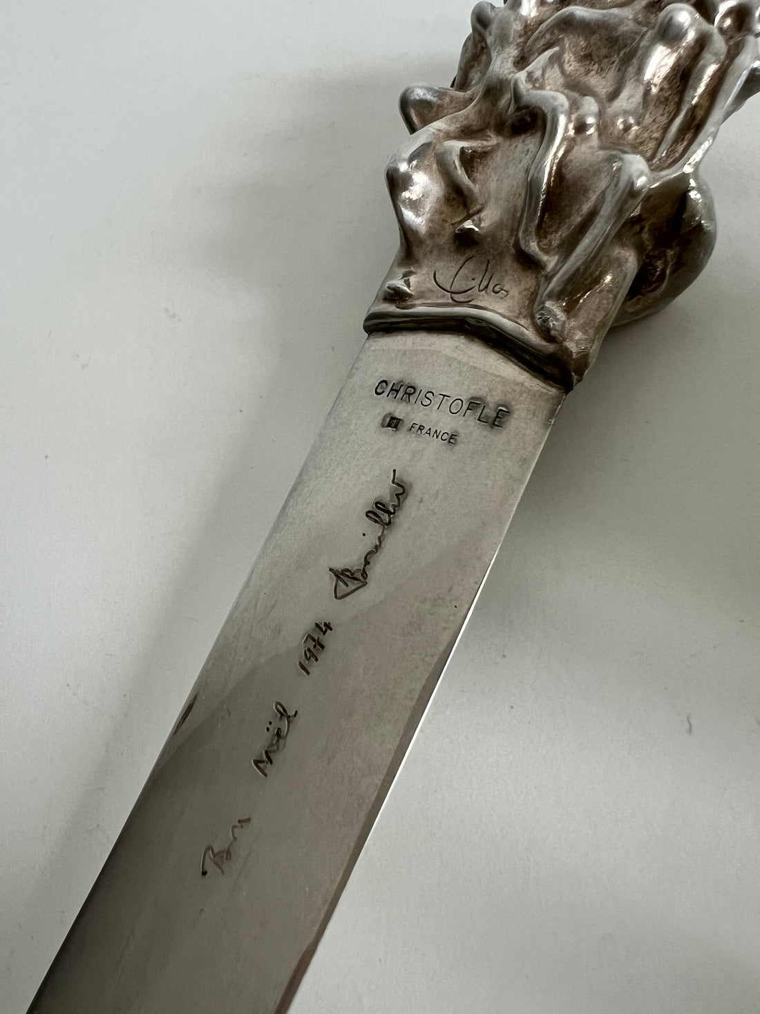 Coupe-papier Jean Filhos pour Christofle "Cariatides" 1974