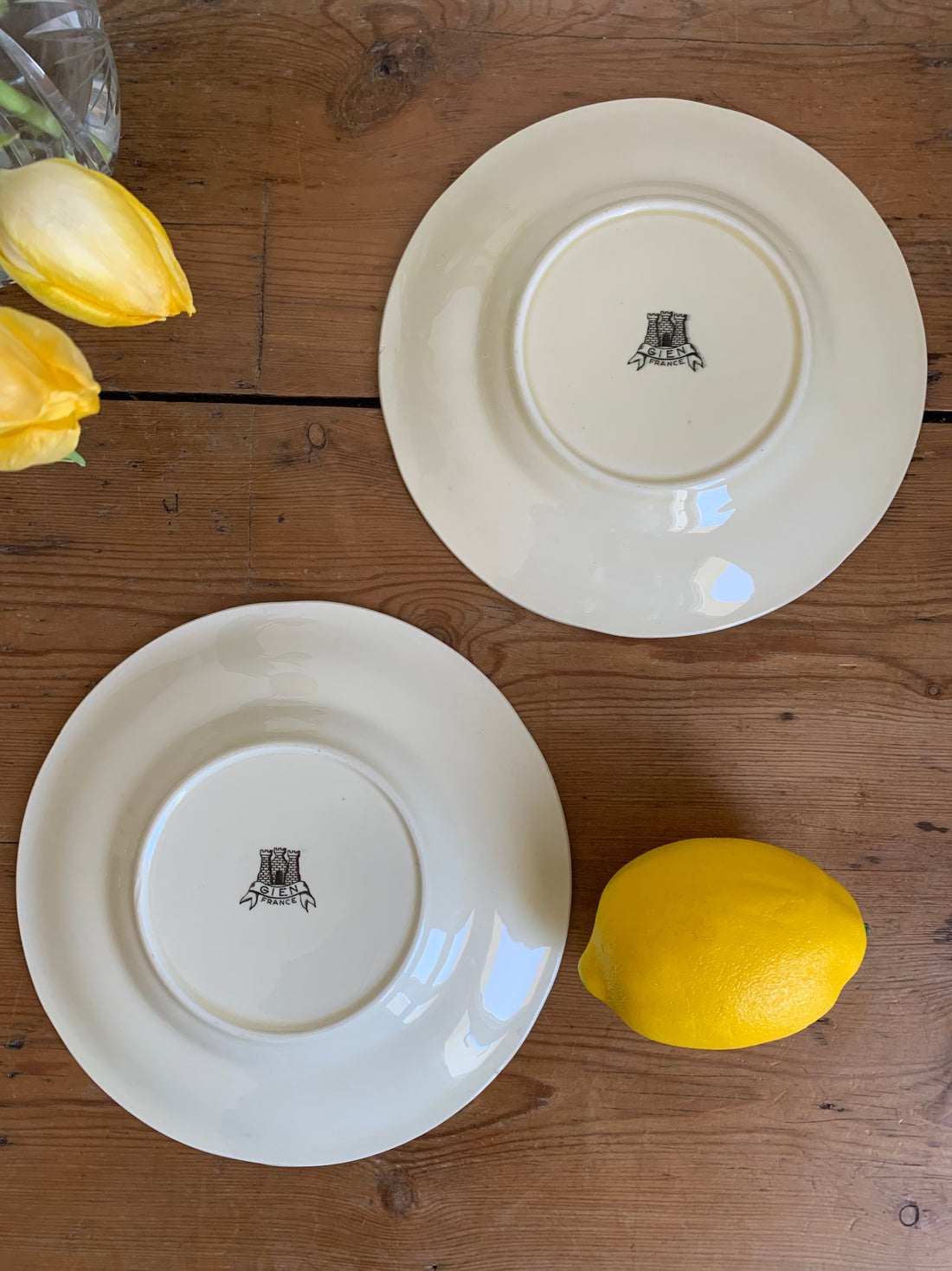 Suite de 8 assiettes à dessert Gien (#2)