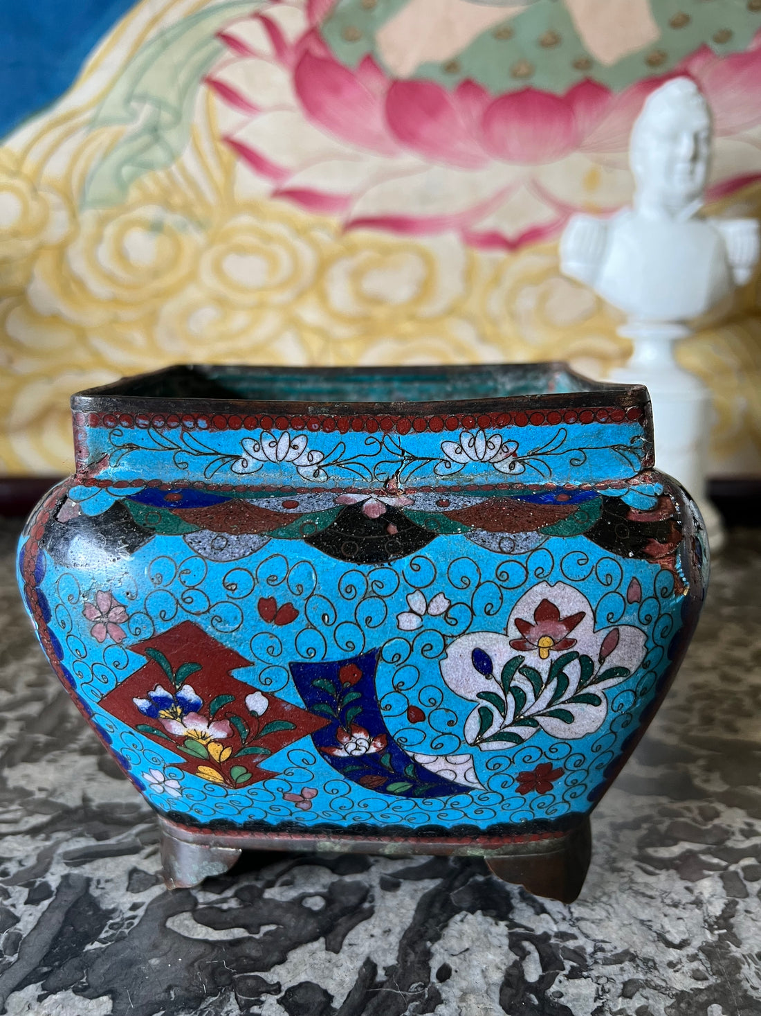 Brûle-parfum chinois XIXème cloisonné