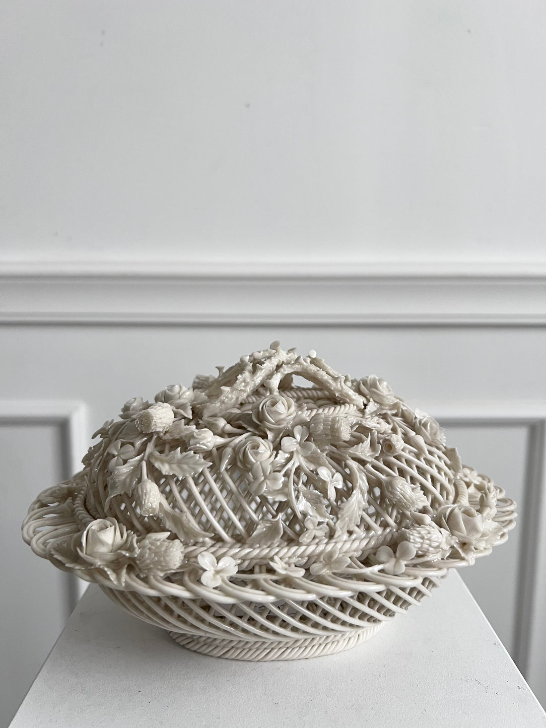 Corbeille d’apparat Belleek - Irlande - 1890