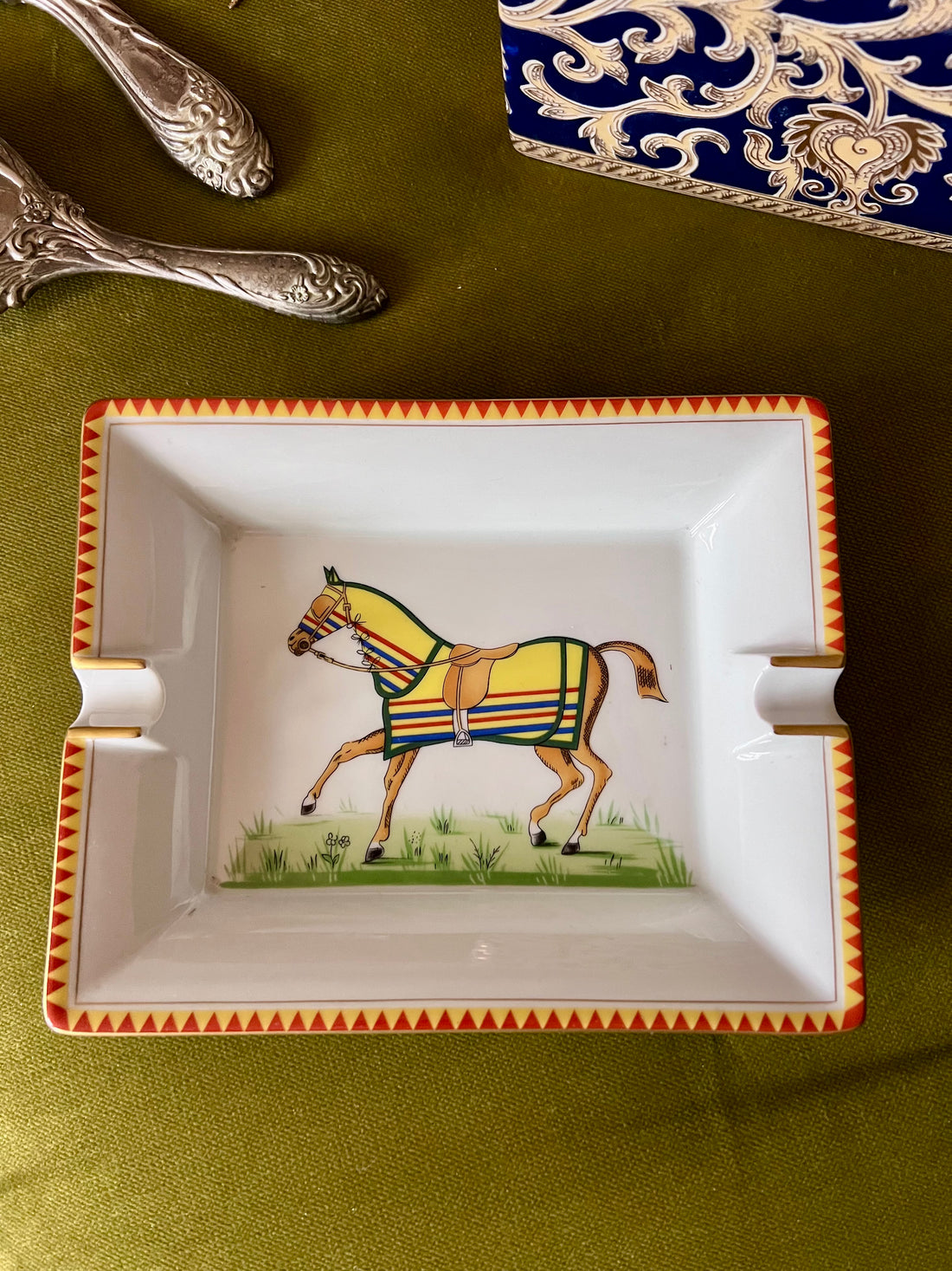 Vide-poche cendrier Hermès « Cheval à la couverture »