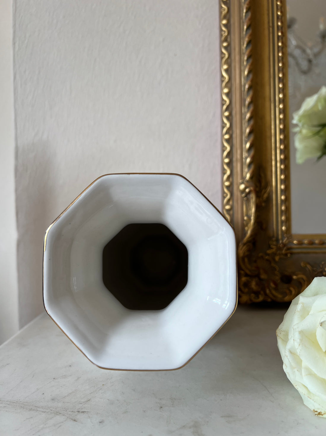 Vase anglais fleuri 1950