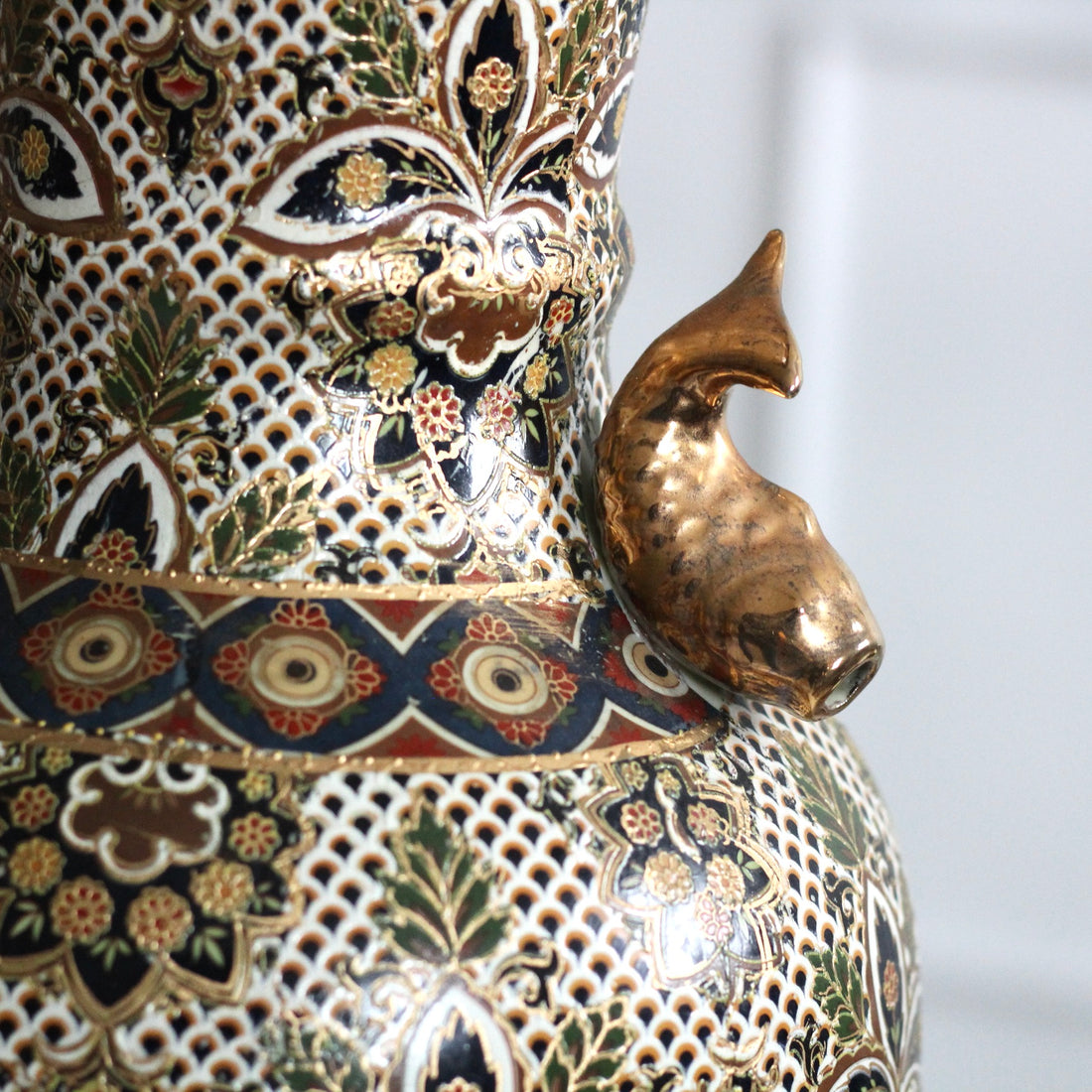 Grand vase chinois doré