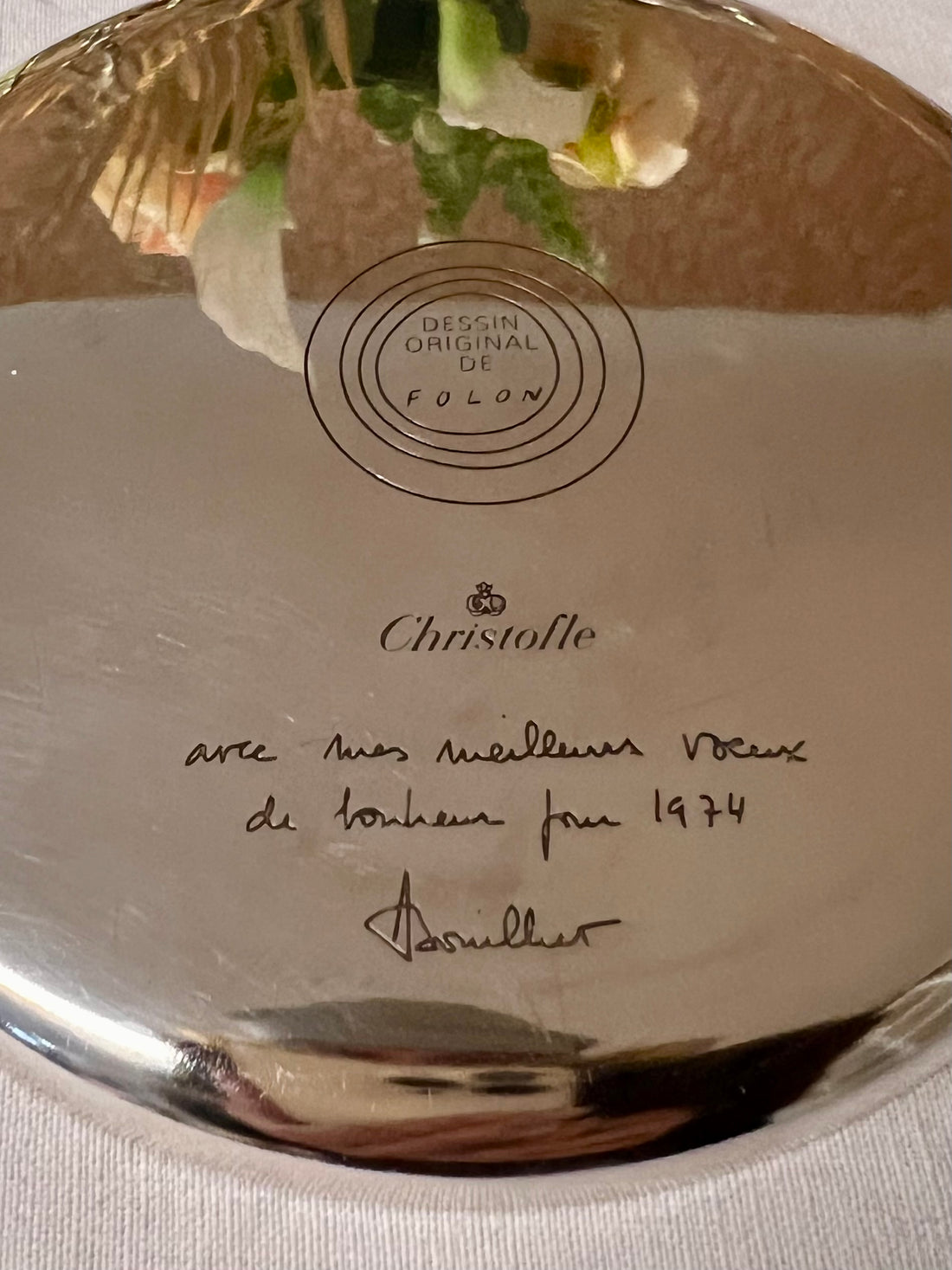 Coupelle vide-poches FOLON pour Christofle 1974