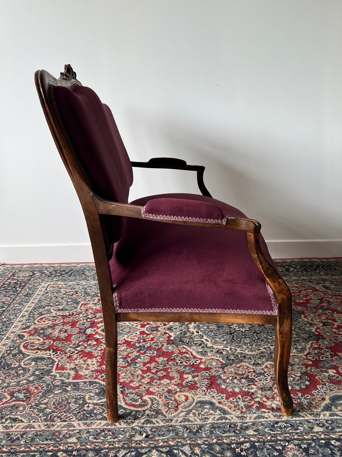 Banquette cabriolet style Louis XV