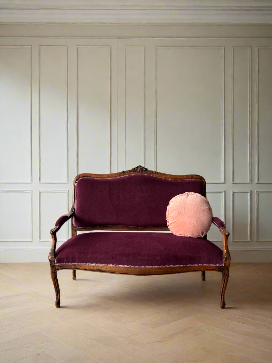 Banquette cabriolet style Louis XV