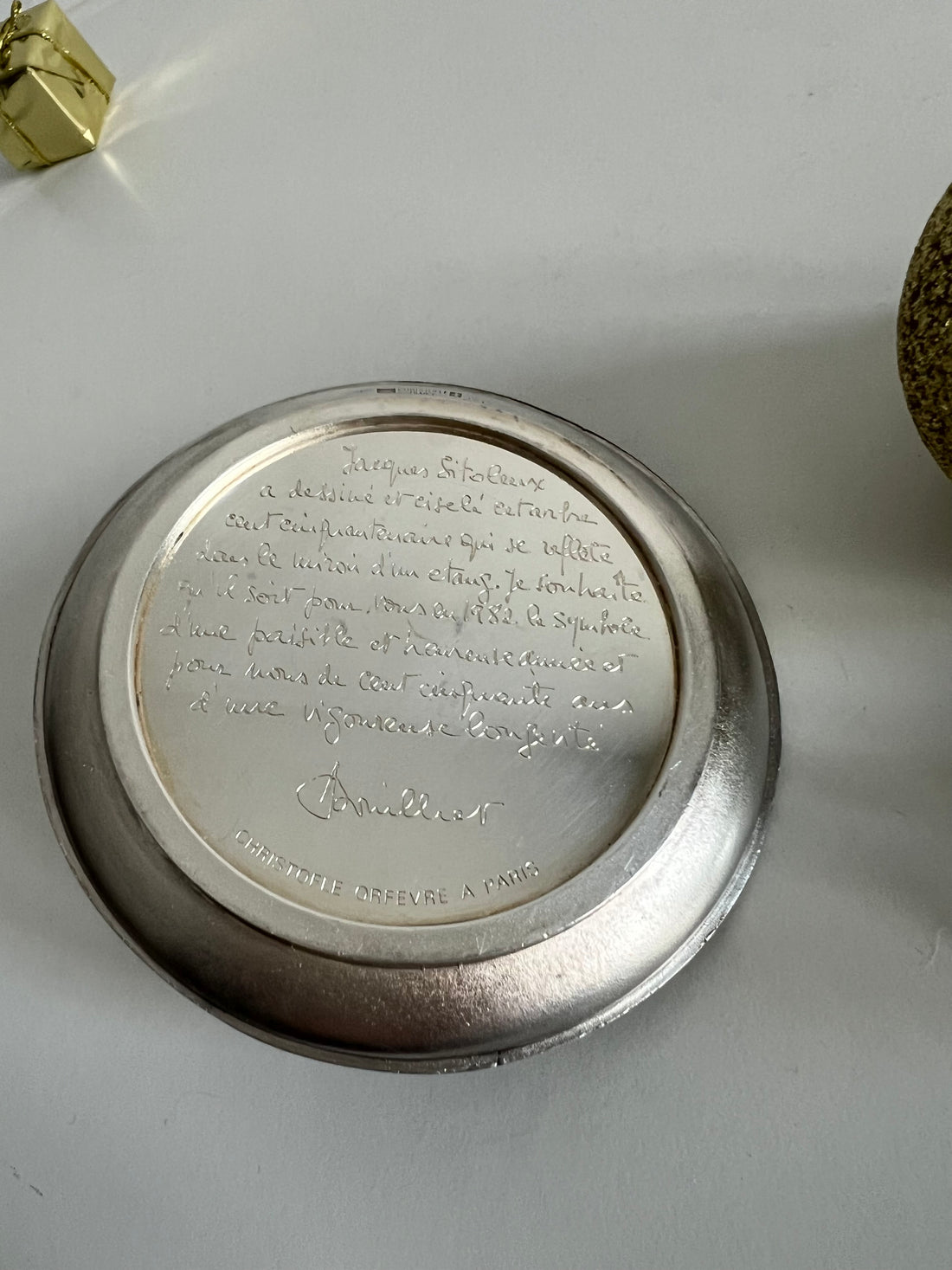 Vide-poches Jacques Sitoleux pour Christofle 1982 "L'Arbre de Vie"