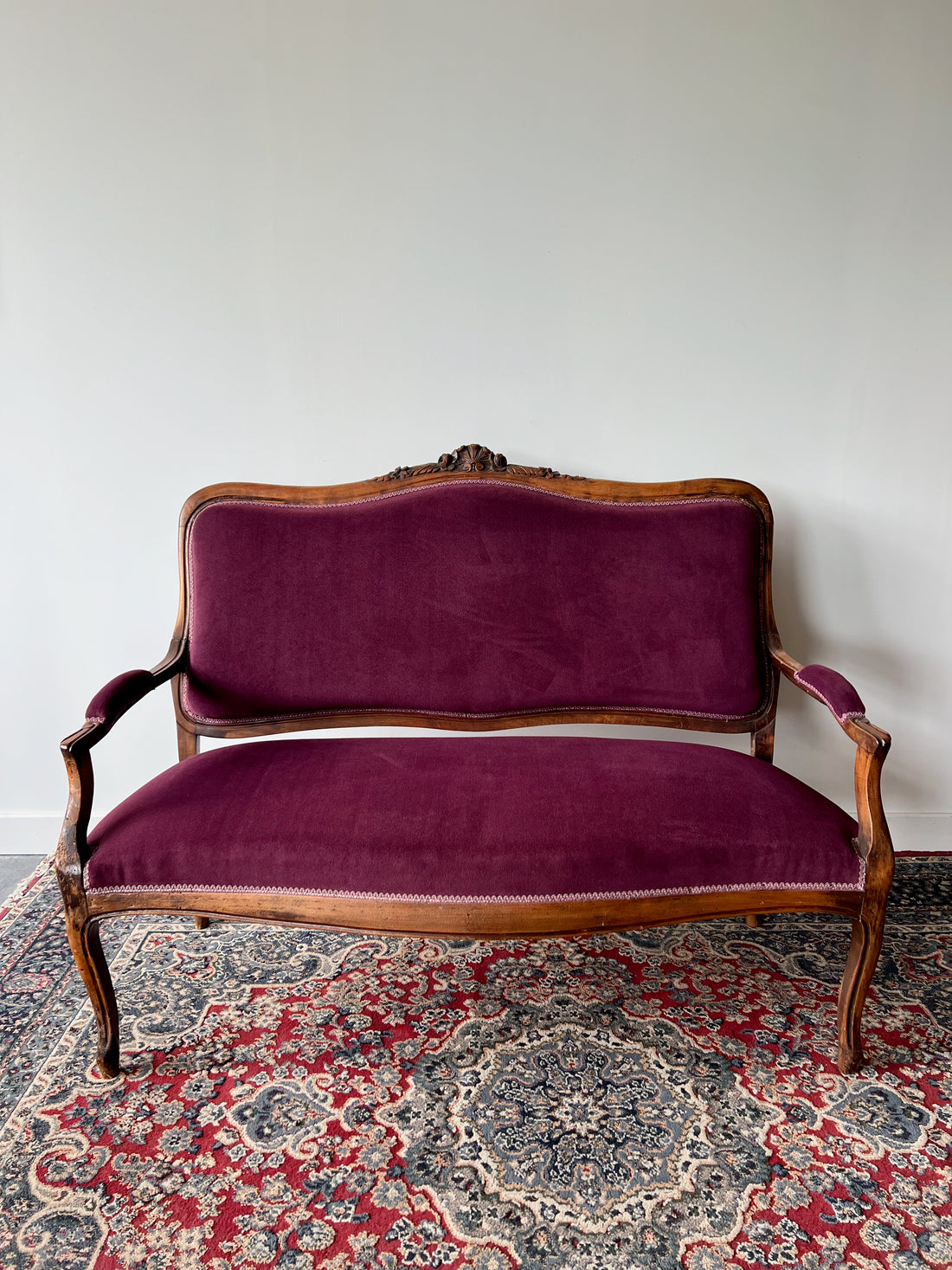 Banquette cabriolet style Louis XV