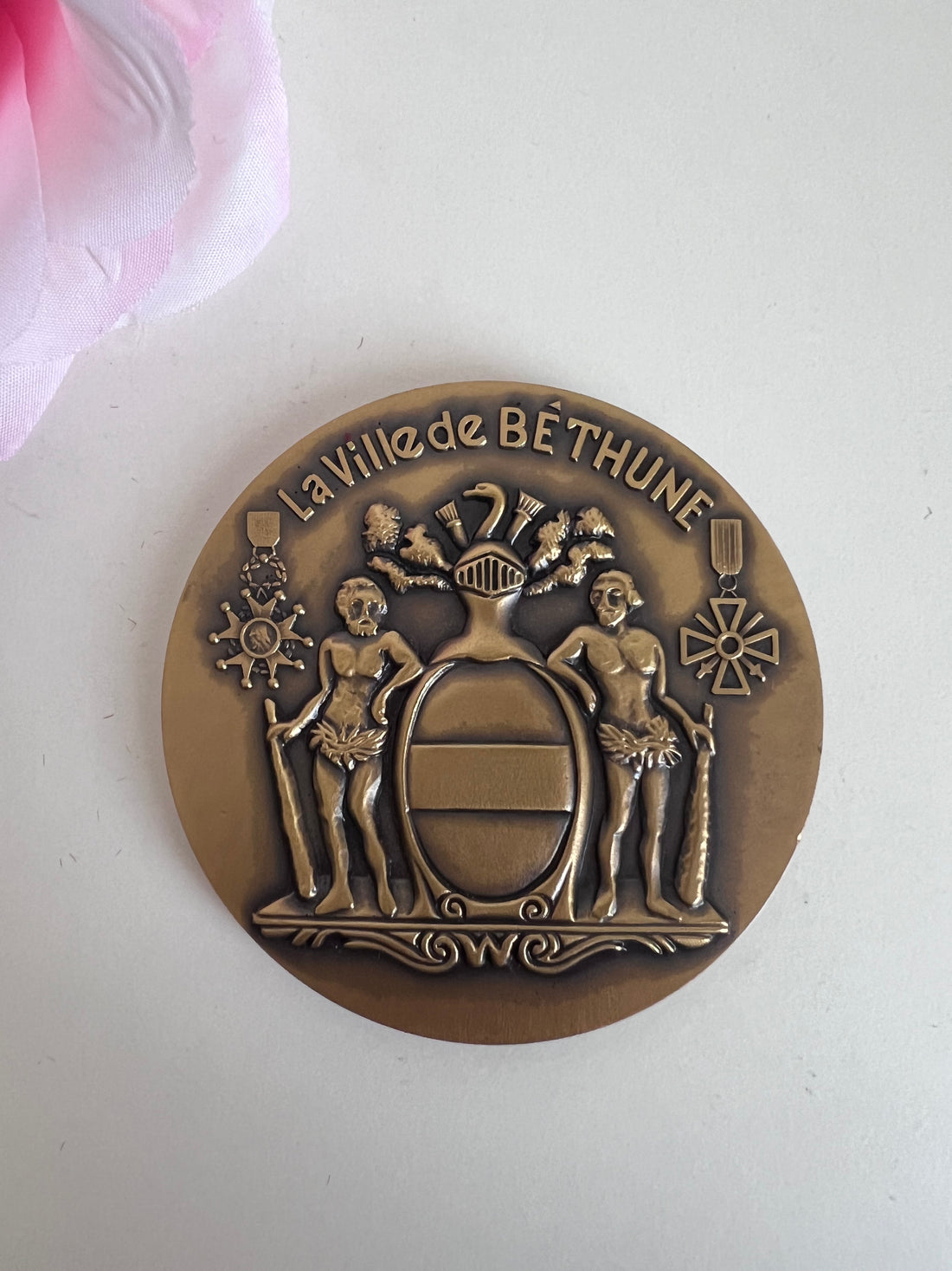 Médaille en bronze officielle Ville de Béthune - Pichard Bijoutier 1970