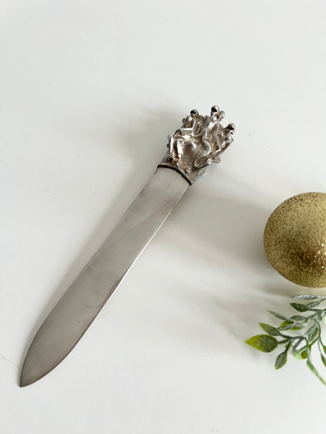 Coupe-papier Jean Filhos pour Christofle "Cariatides" 1974